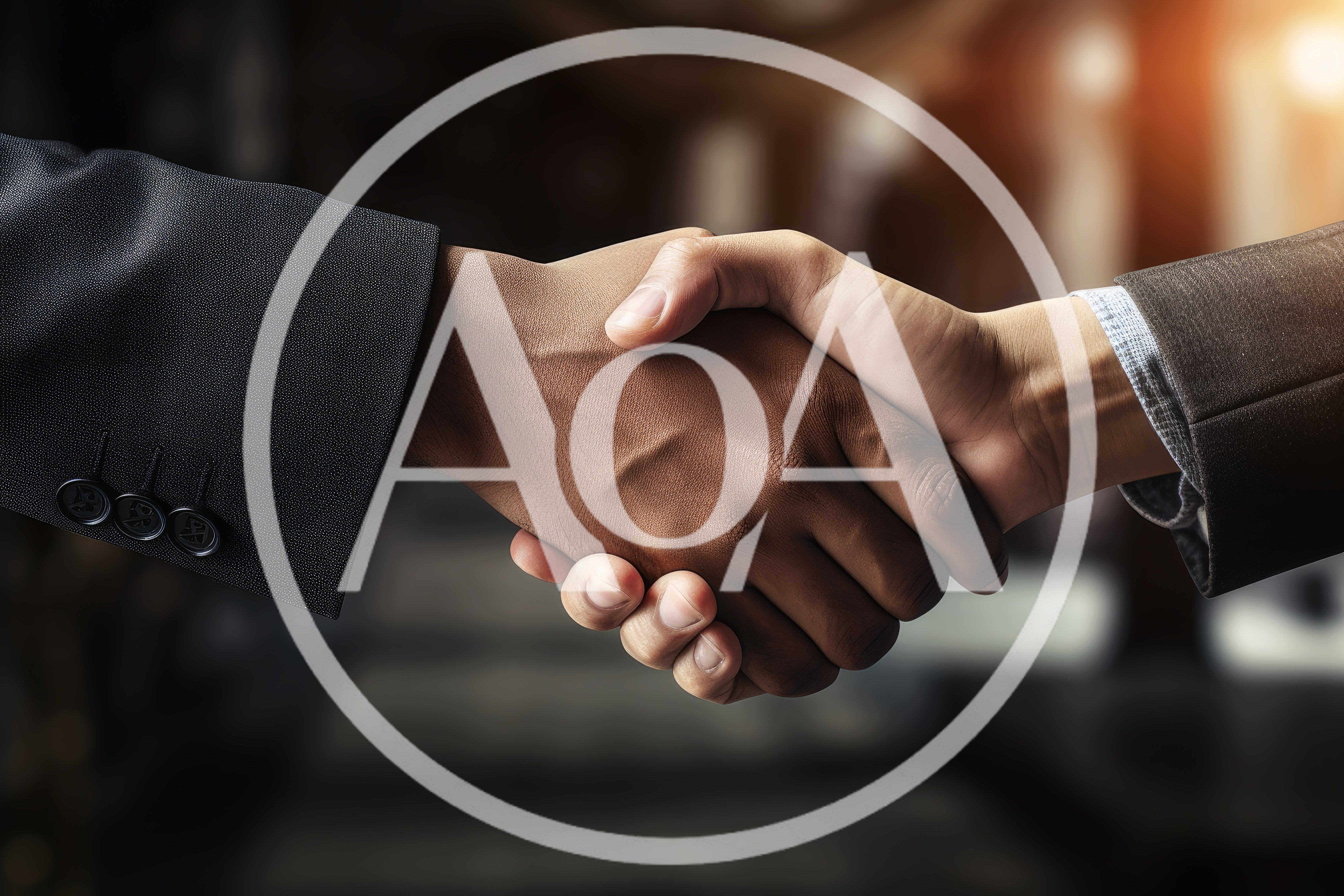 Professional Business Handshake Between Two Diverse Partners