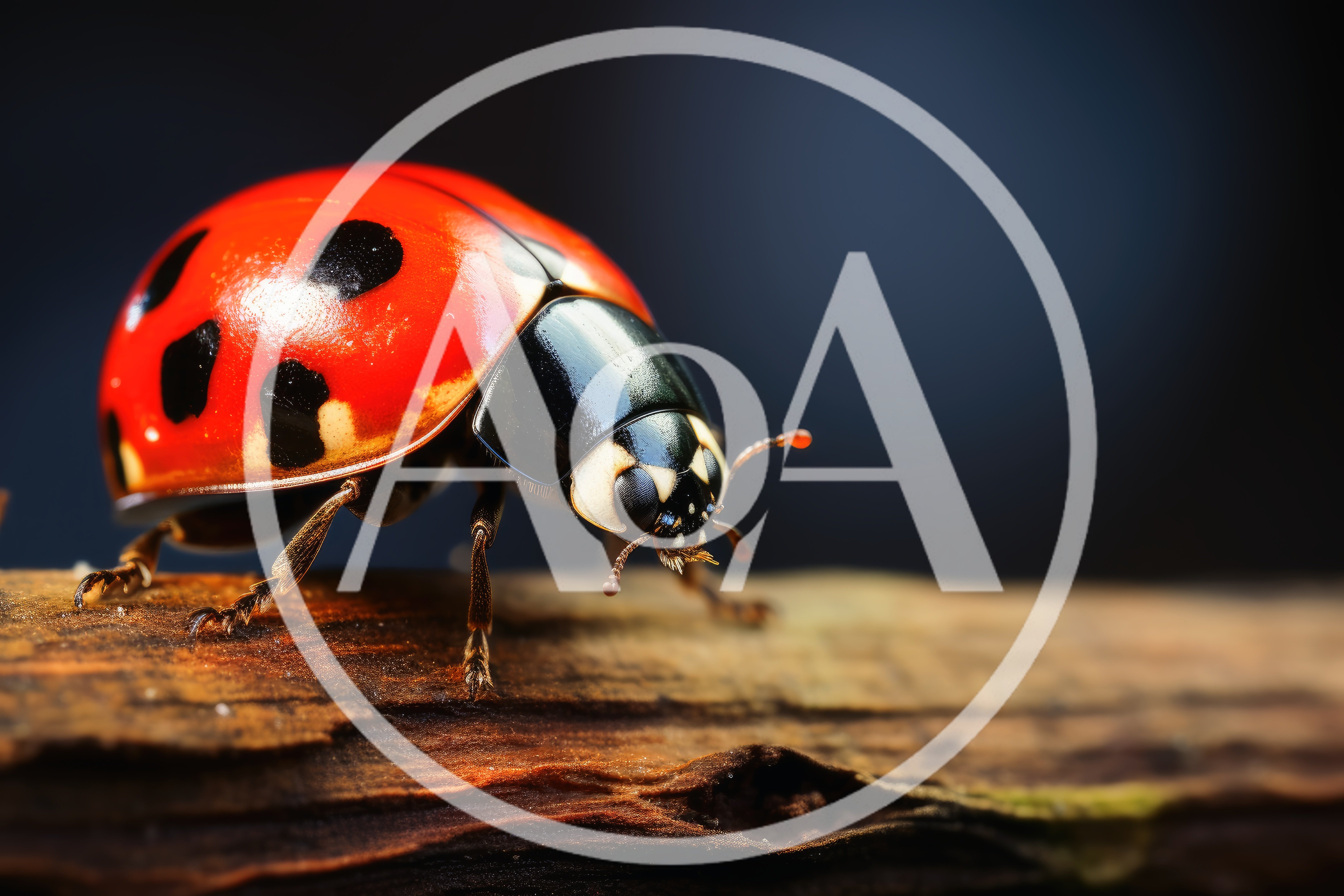 Macro Close Up Of A Seven Spotted Ladybug