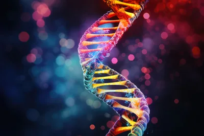 Abstract 3D DNA Double Helix Structure