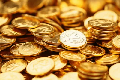 Pile of Shiny Gold Coins
