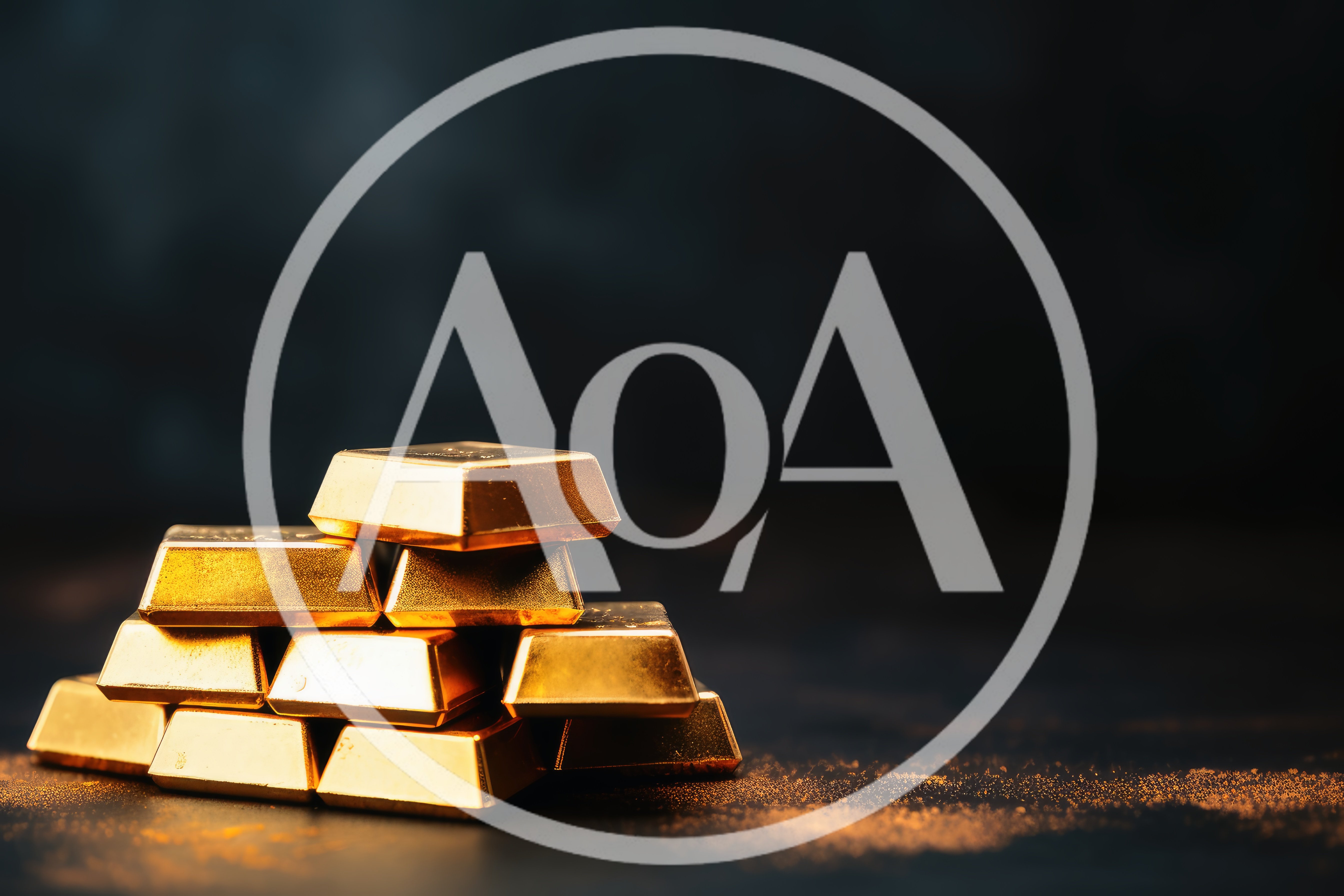 Stack of Shiny Gold Bars on Dark Surface