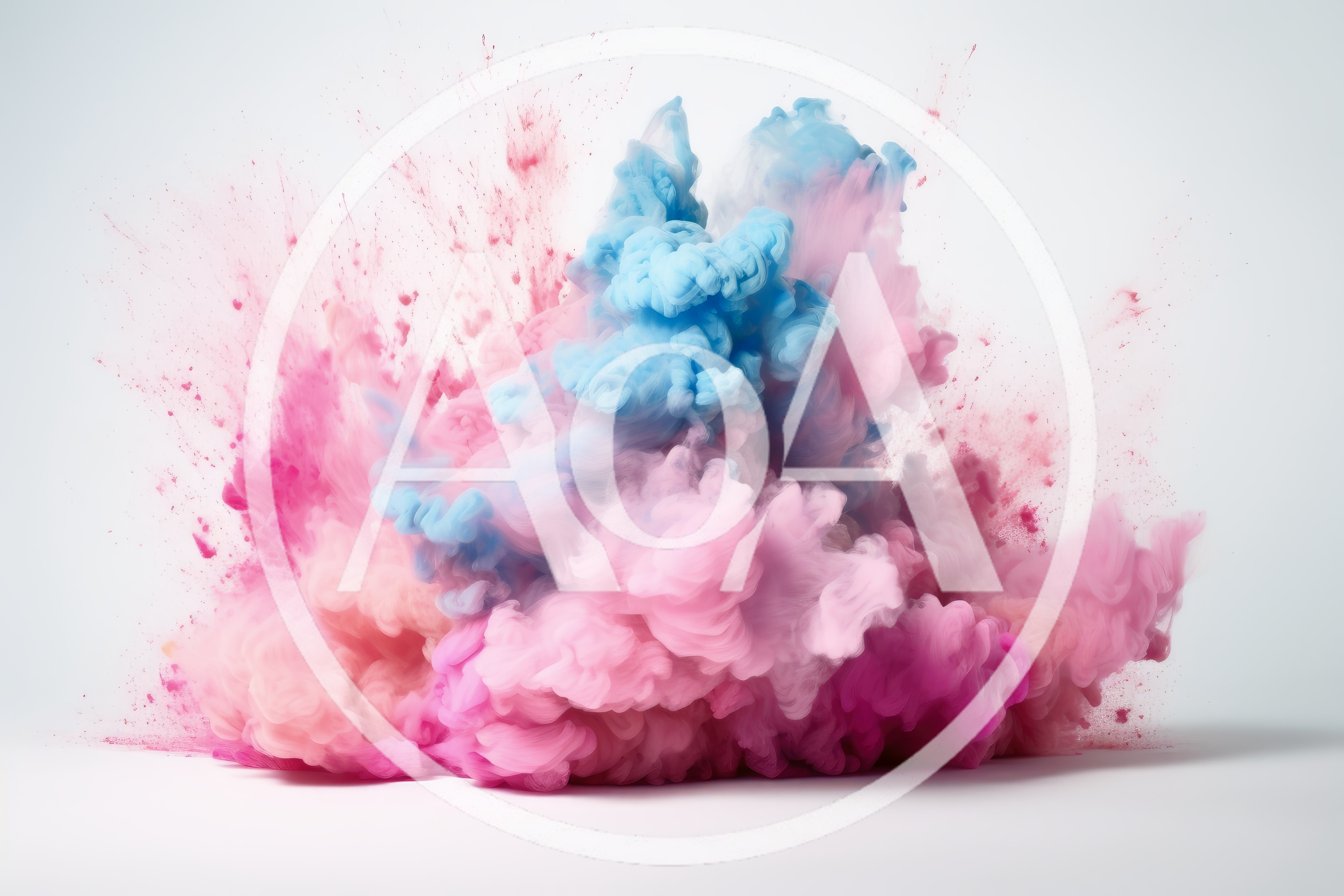 Pink and Blue Powder Explosion