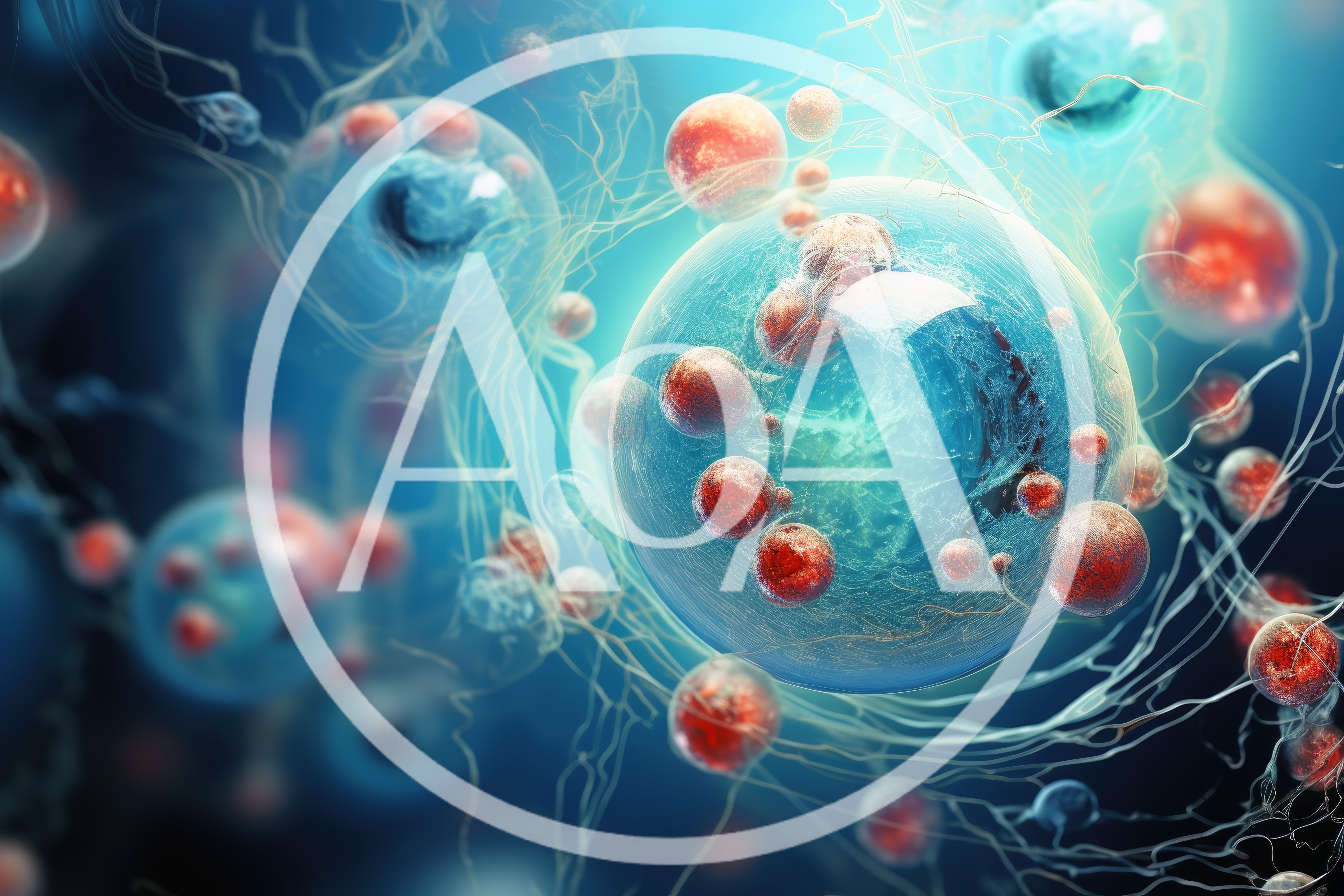 Microscopic View Of Biological Cells And Neural Networks