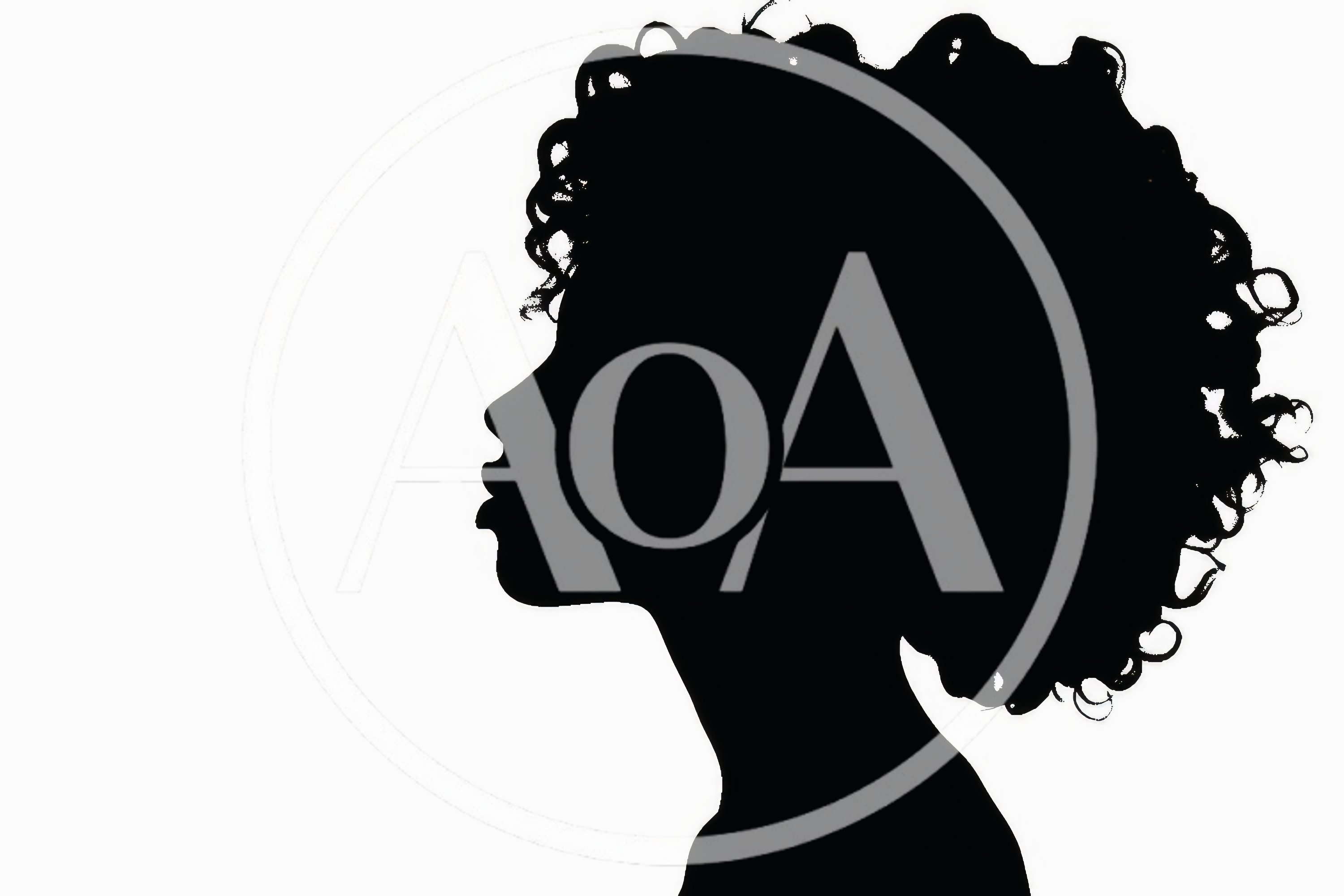 Silhouette Profile Of A Woman With Curly Hair