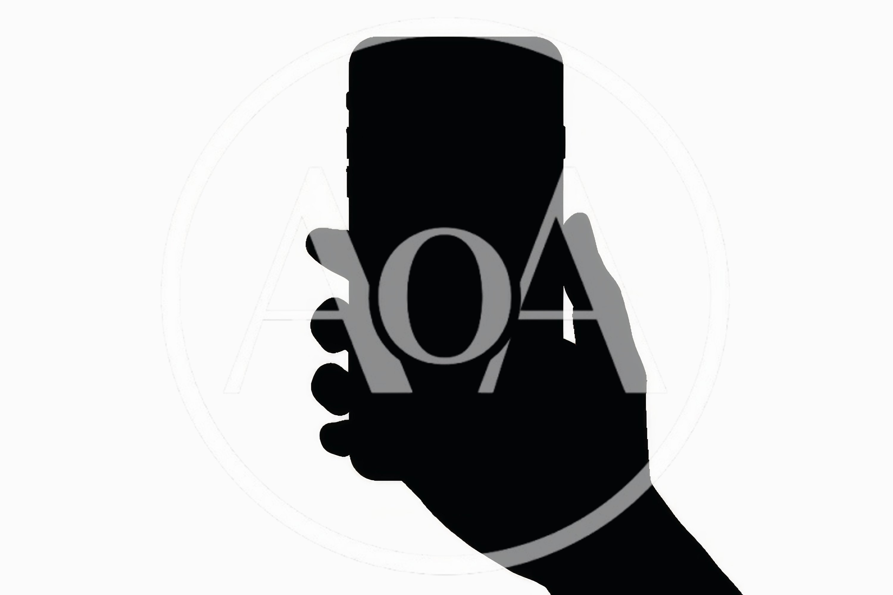 Silhouette Of A Hand Holding A Smartphone