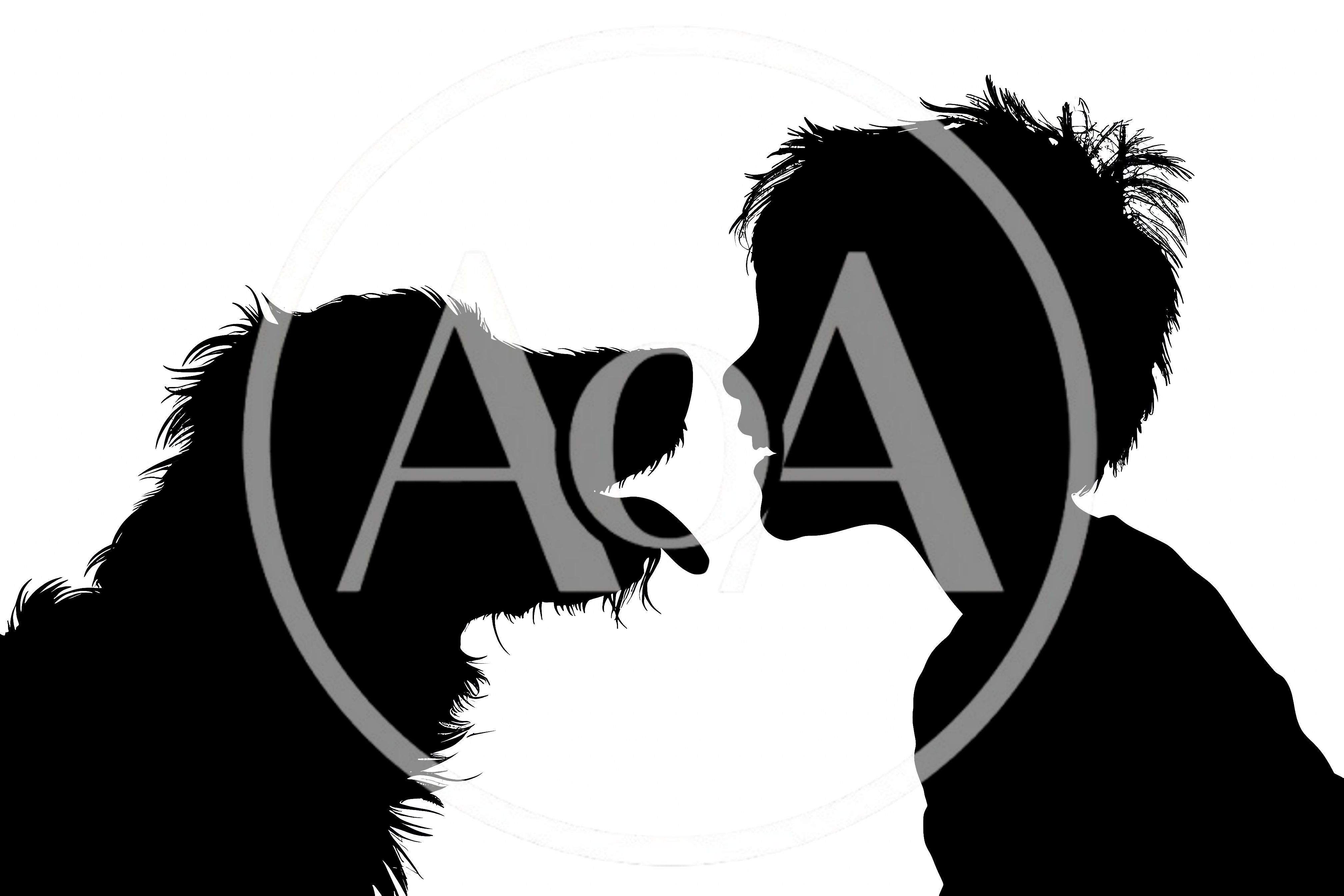 Silhouette of a Boy and His Dog