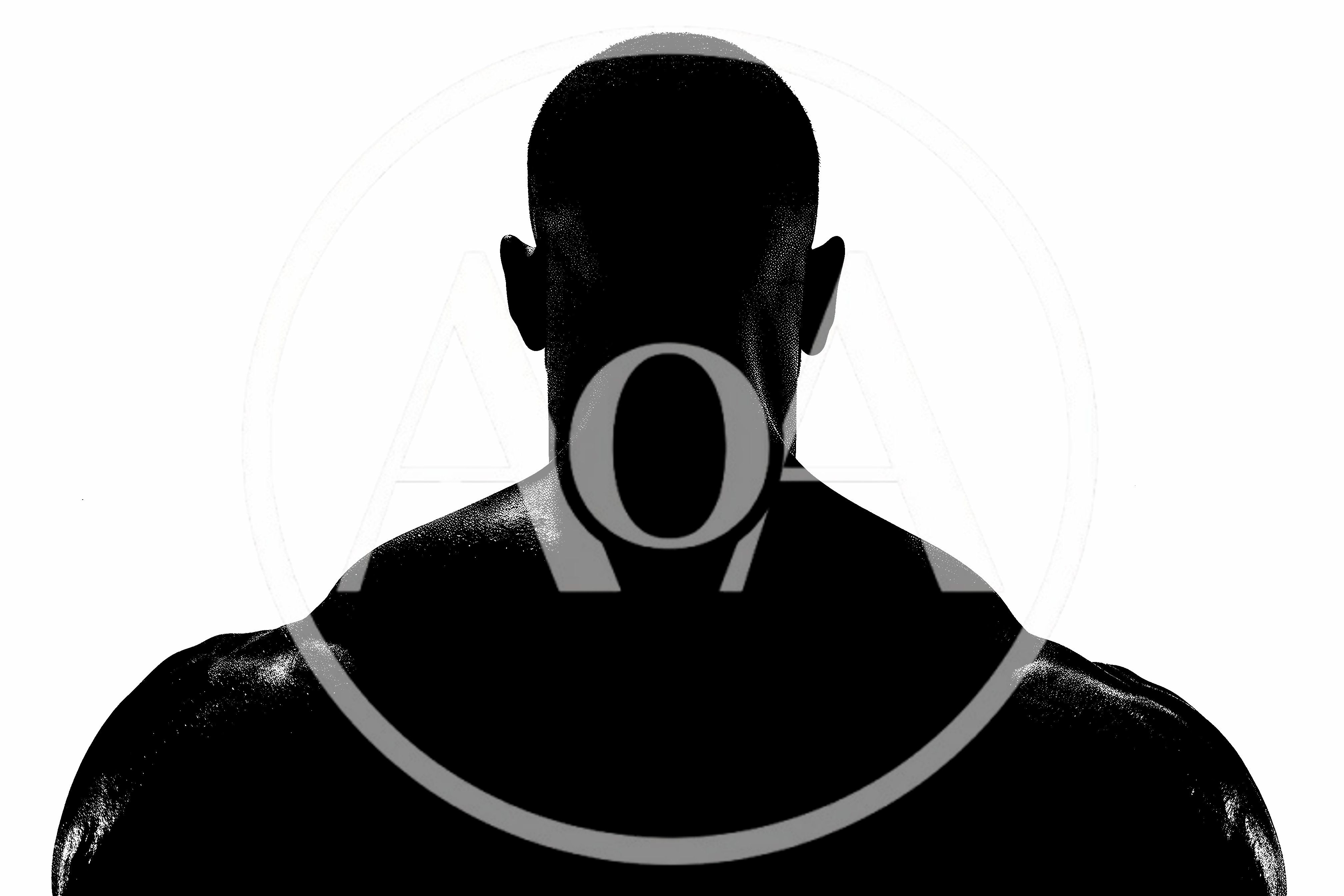 Silhouette Of A Muscular Man From Behind