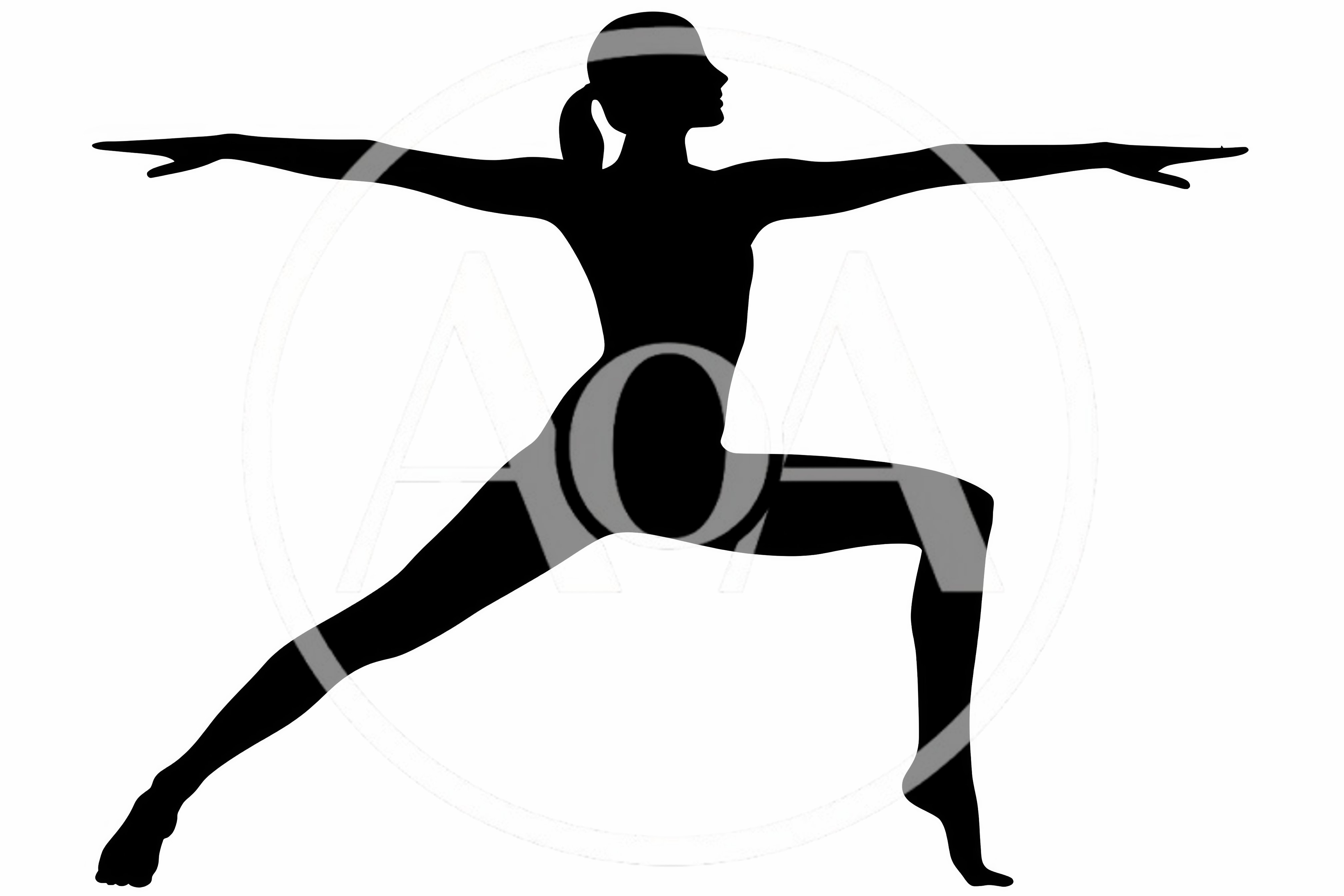Silhouette Of A Woman Practicing Yoga Warrior Pose