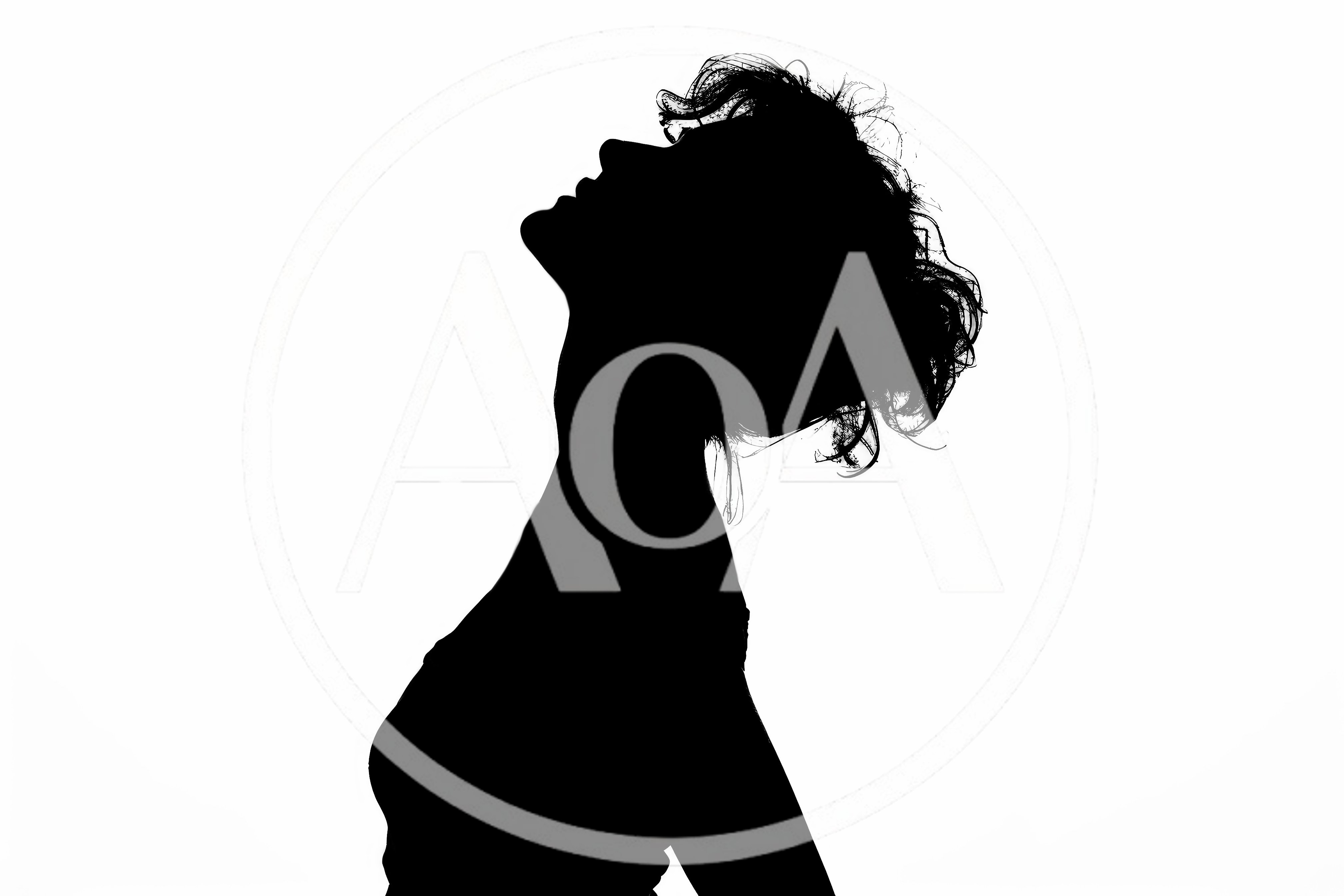 Silhouette Of A Woman Looking Upwards