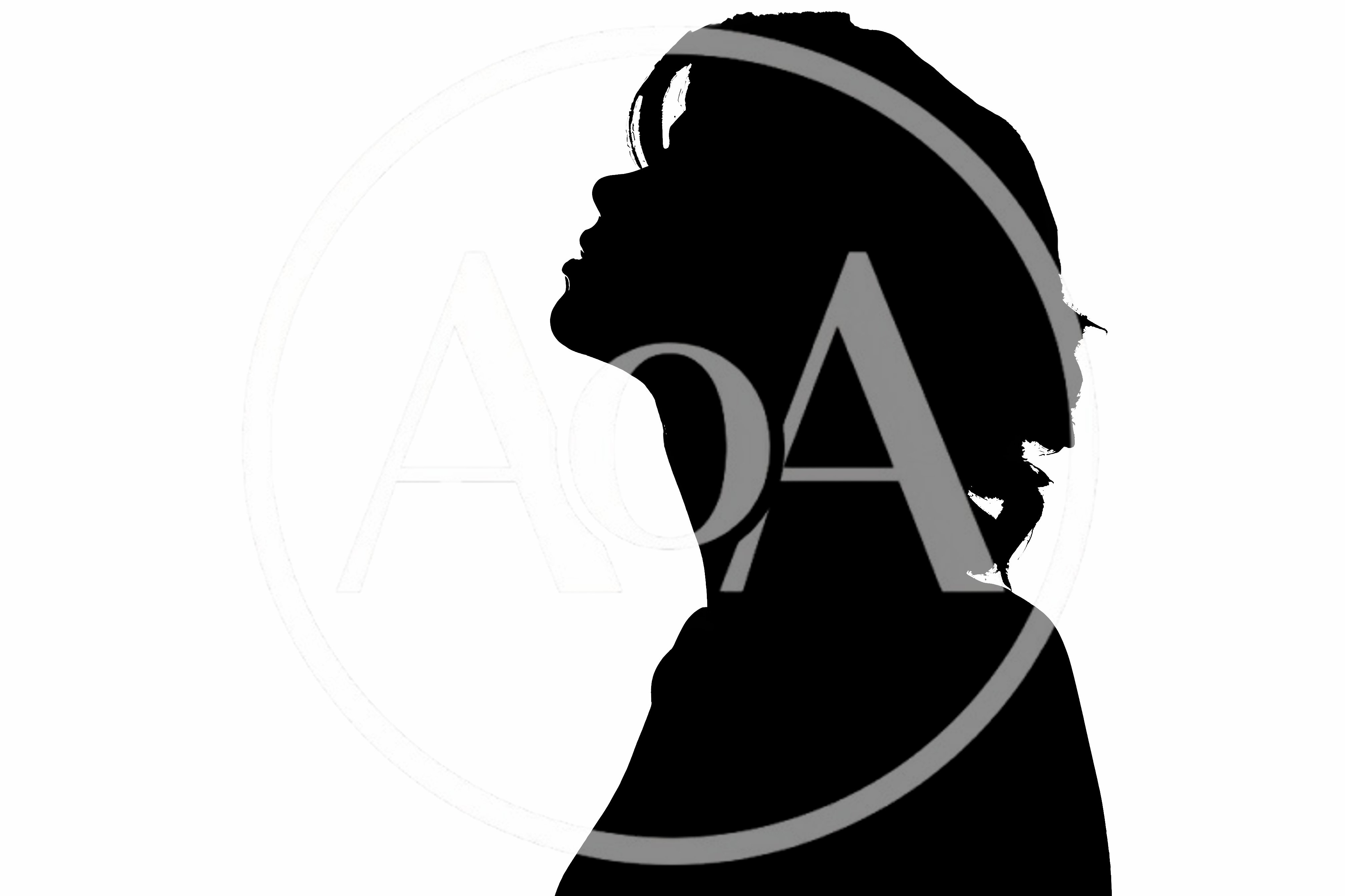 Silhouette Of A Woman Looking Upwards