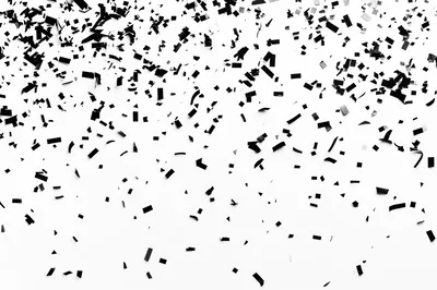 Black Confetti Falling On White Background