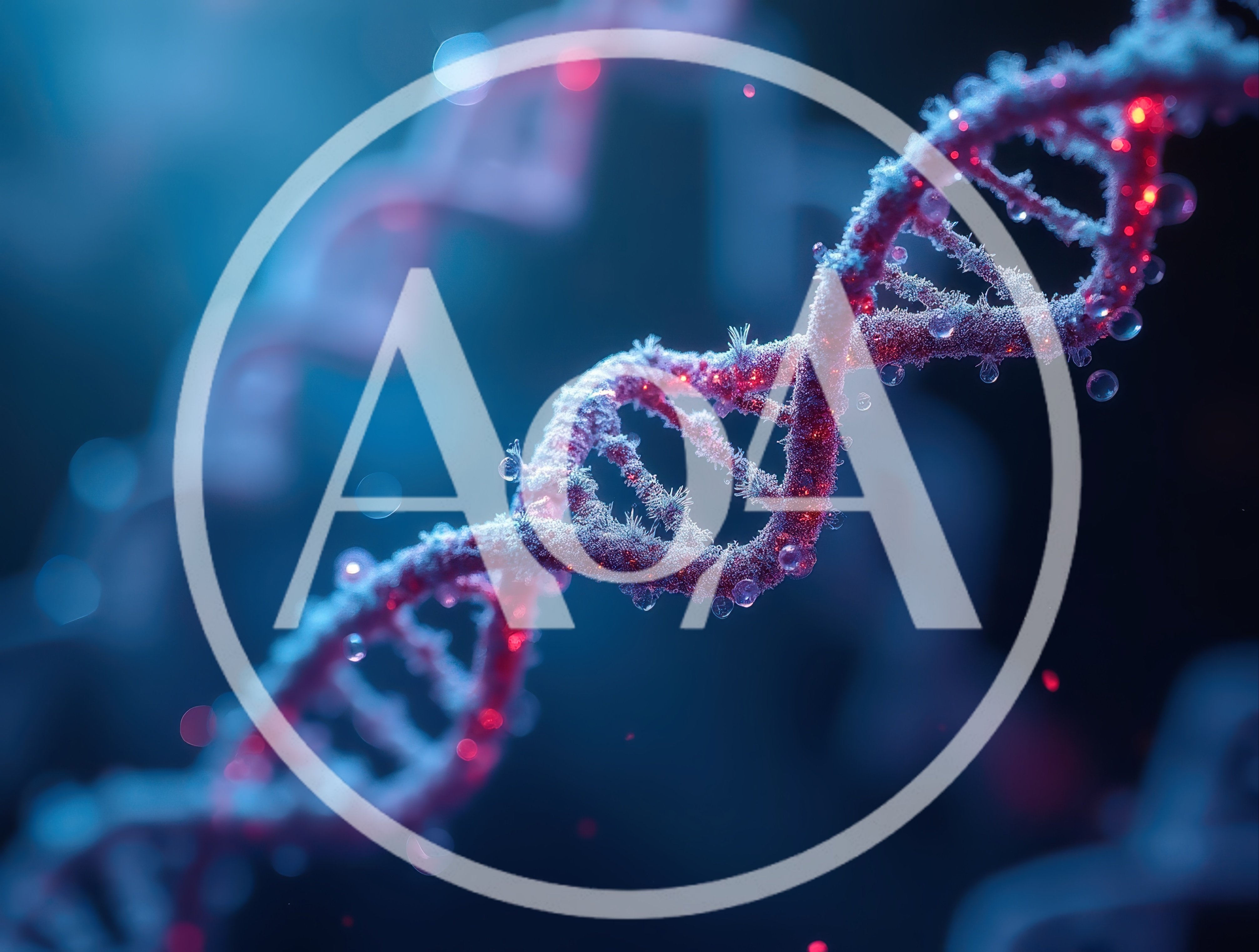 Abstract 3D Render Of A Glowing DNA Helix