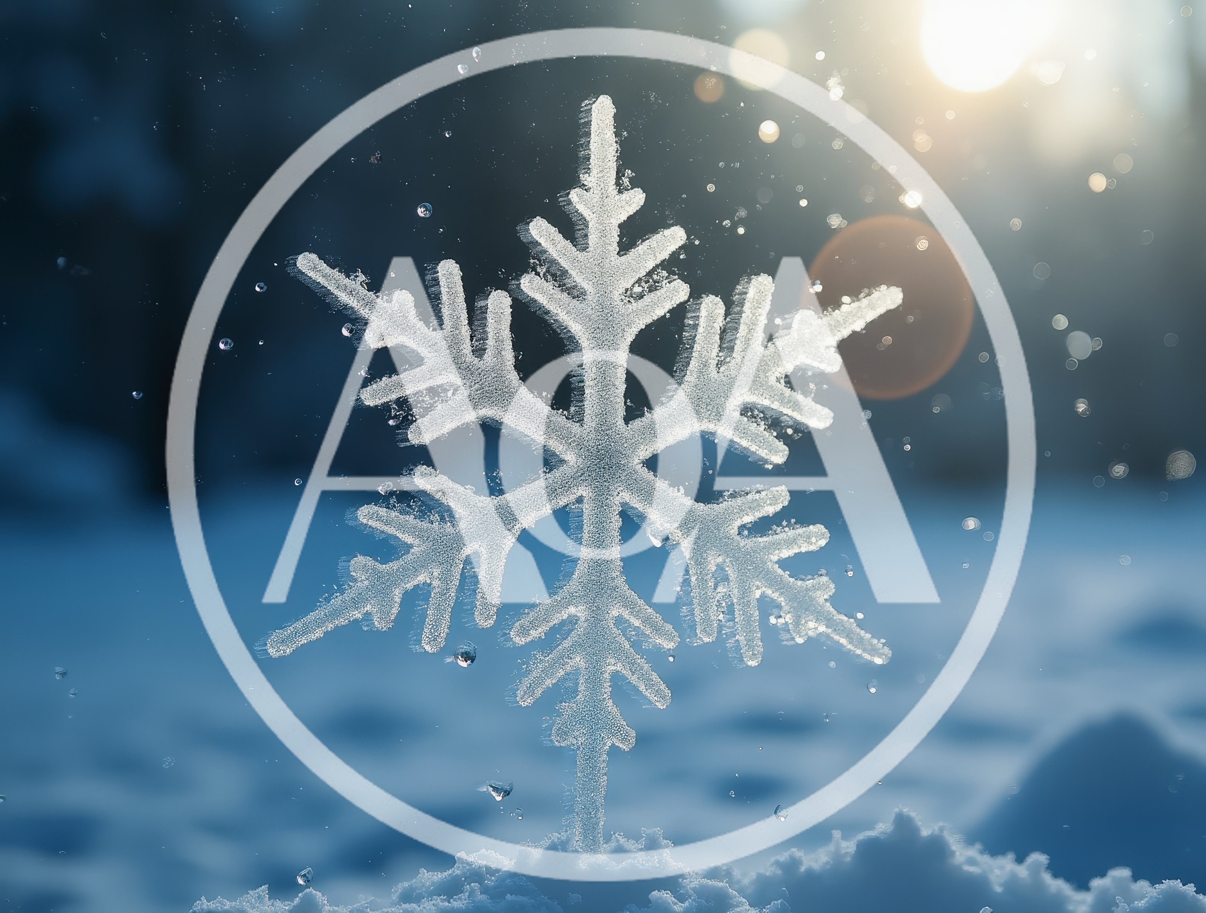 Single Intricate Snowflake Resting On Fresh Winter Snow