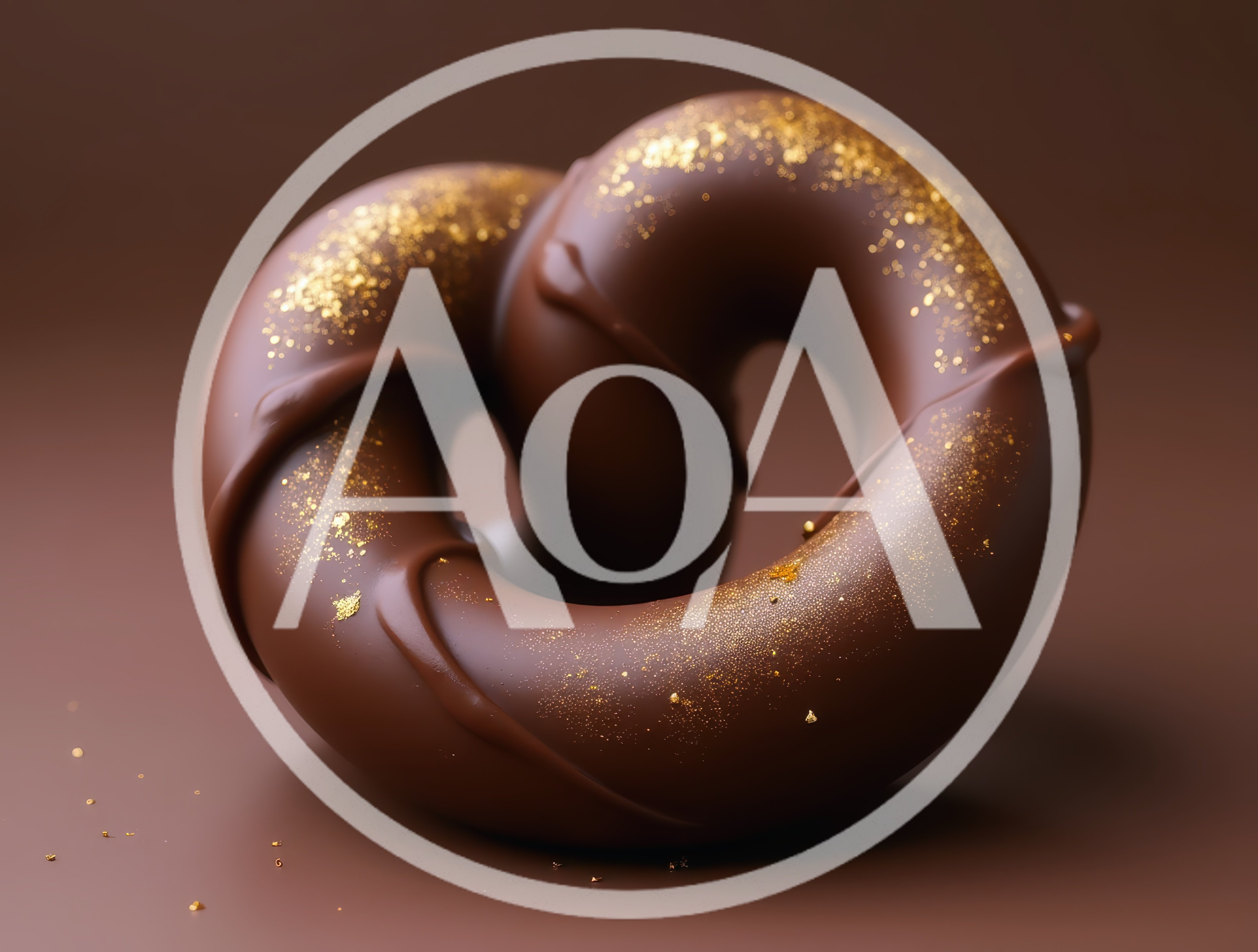 Chocolate Covered Pretzel With Edible Gold Dust