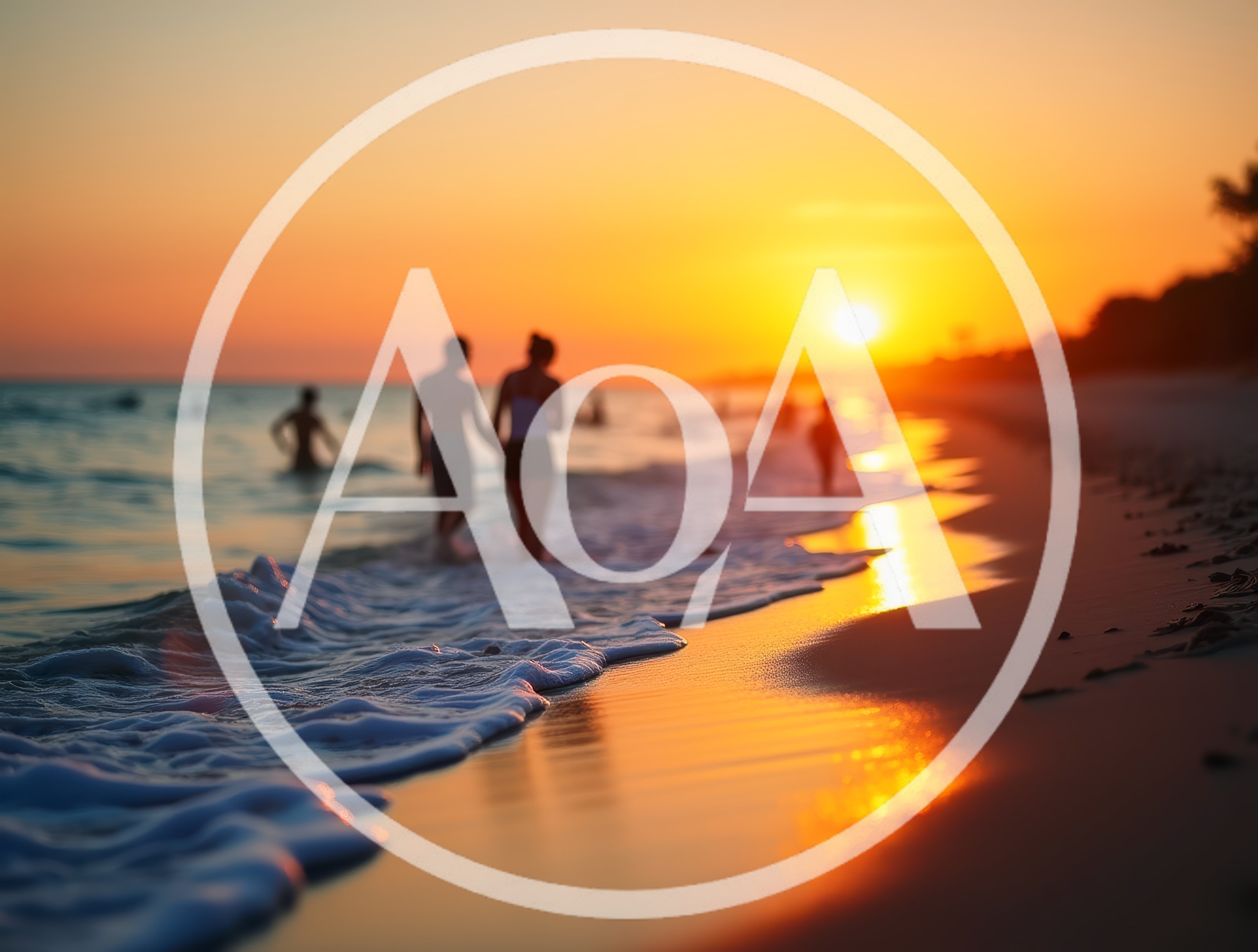 Couple Walking Along Tropical Beach At Sunset