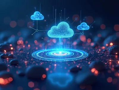 Digital Cloud Computing Network Visualization
