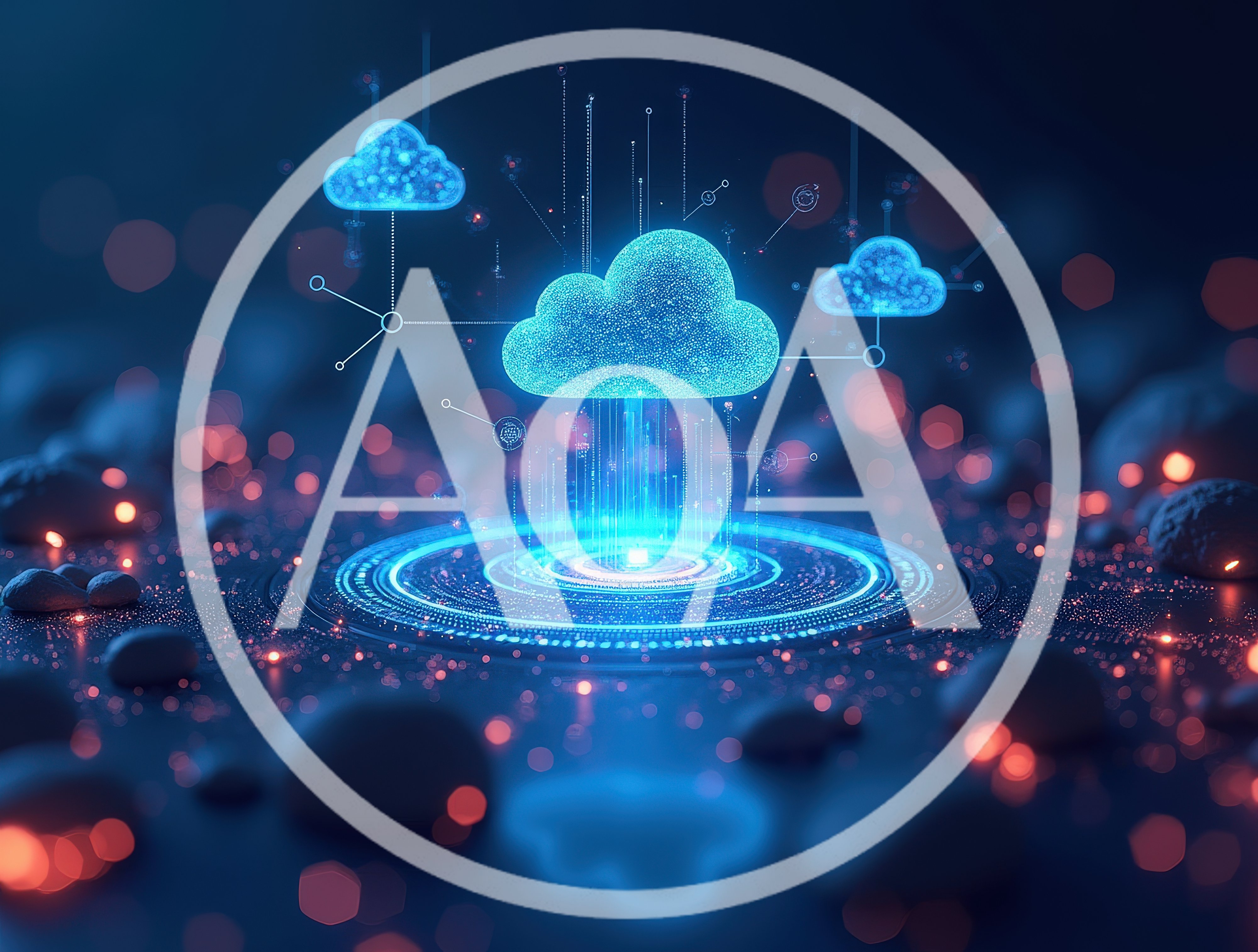 Digital Cloud Computing Network Visualization