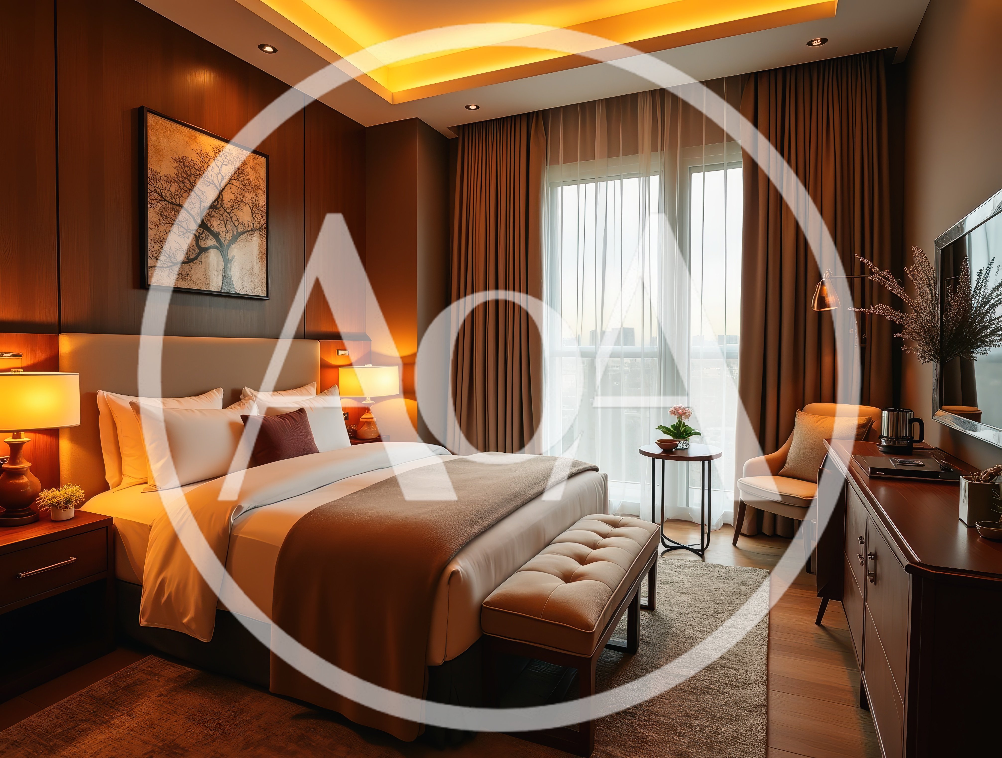 Modern Luxury Hotel Bedroom Interior