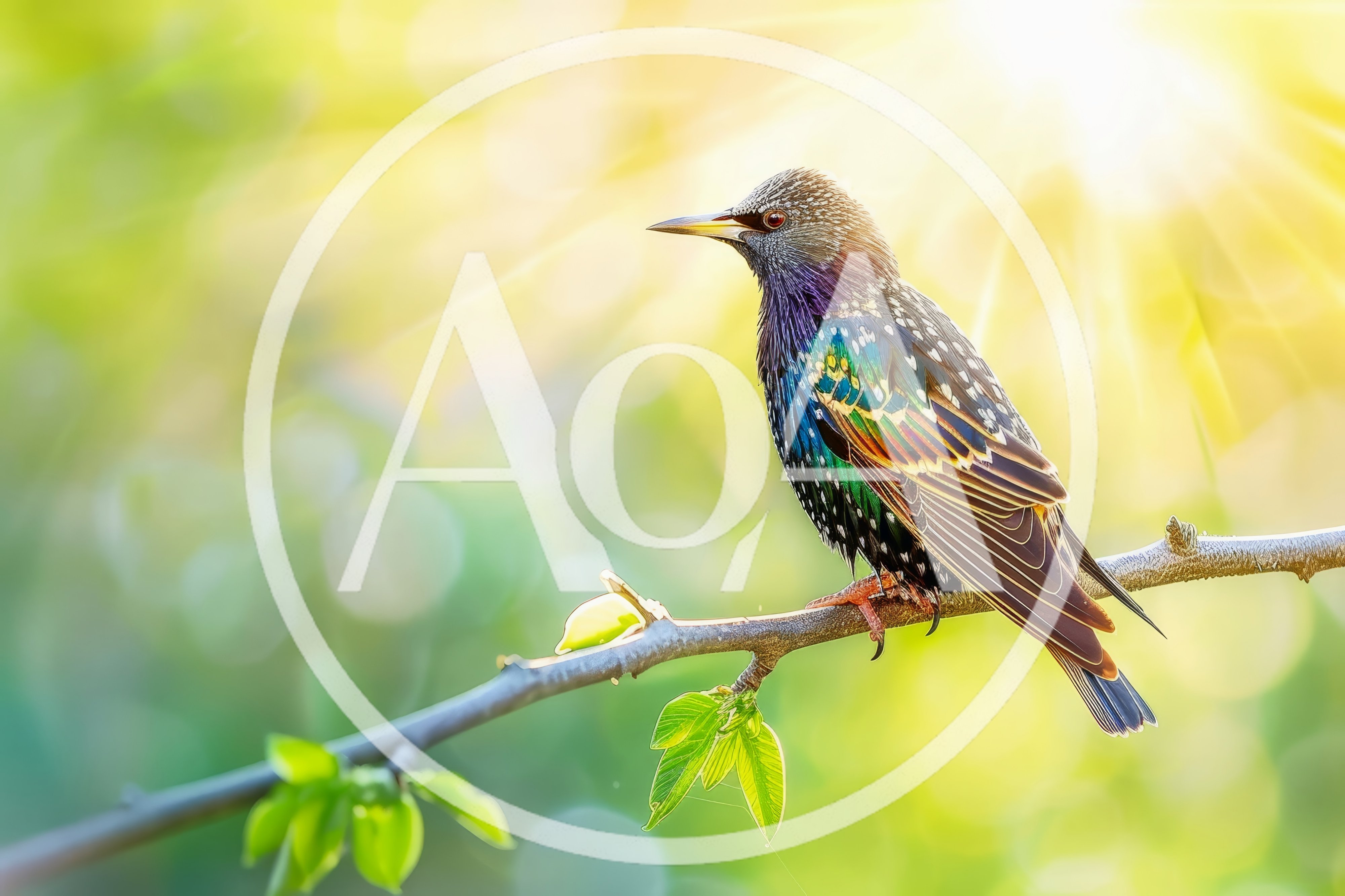 Common Starling Perched On A Tree Branch