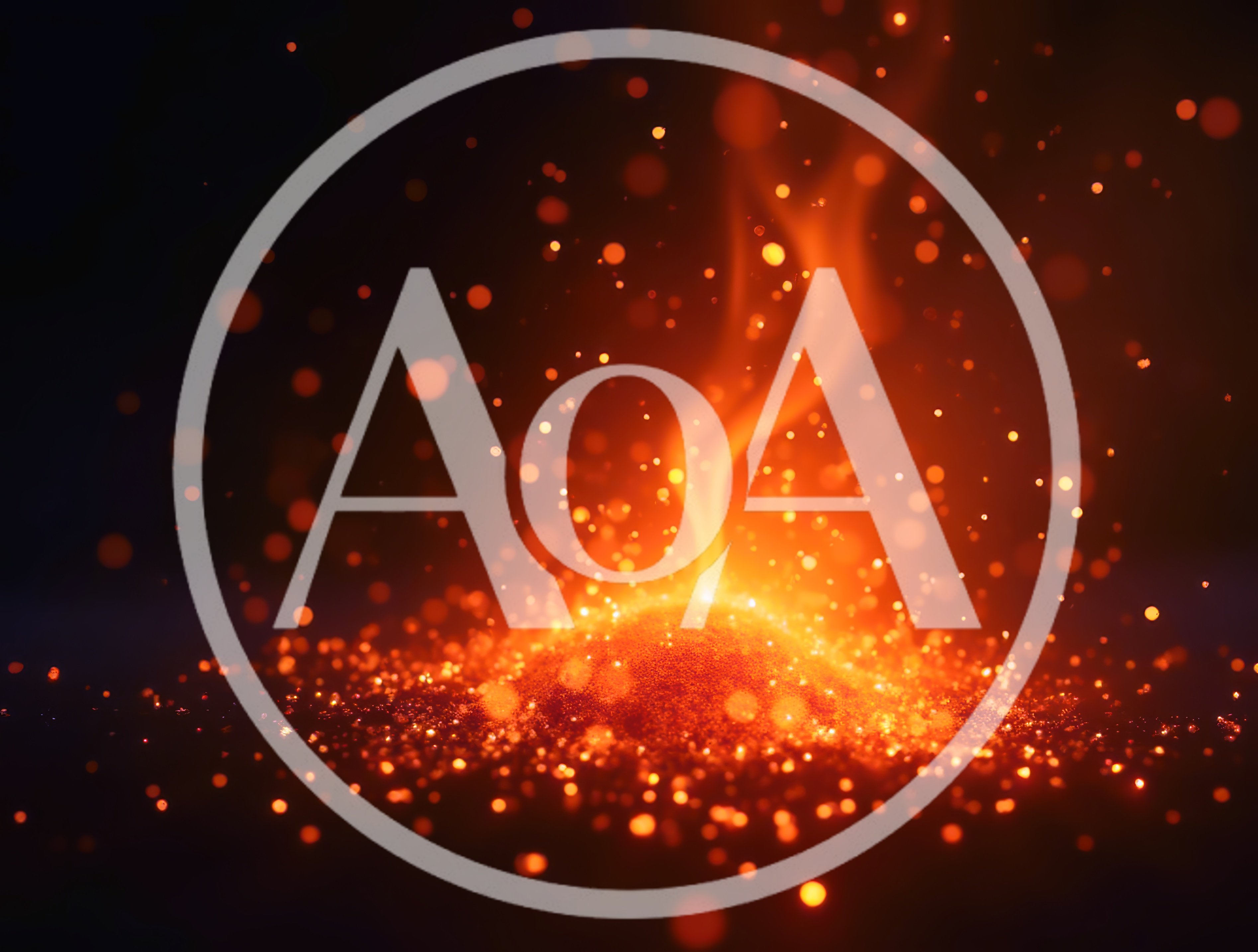 Glowing Golden Particles Rising From A Mound
