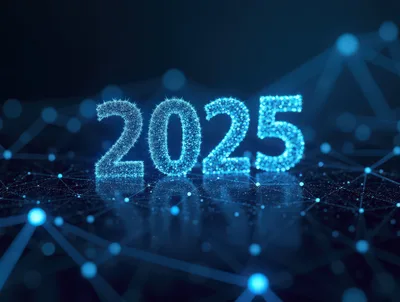 Digital 2025 New Year Celebration Concept