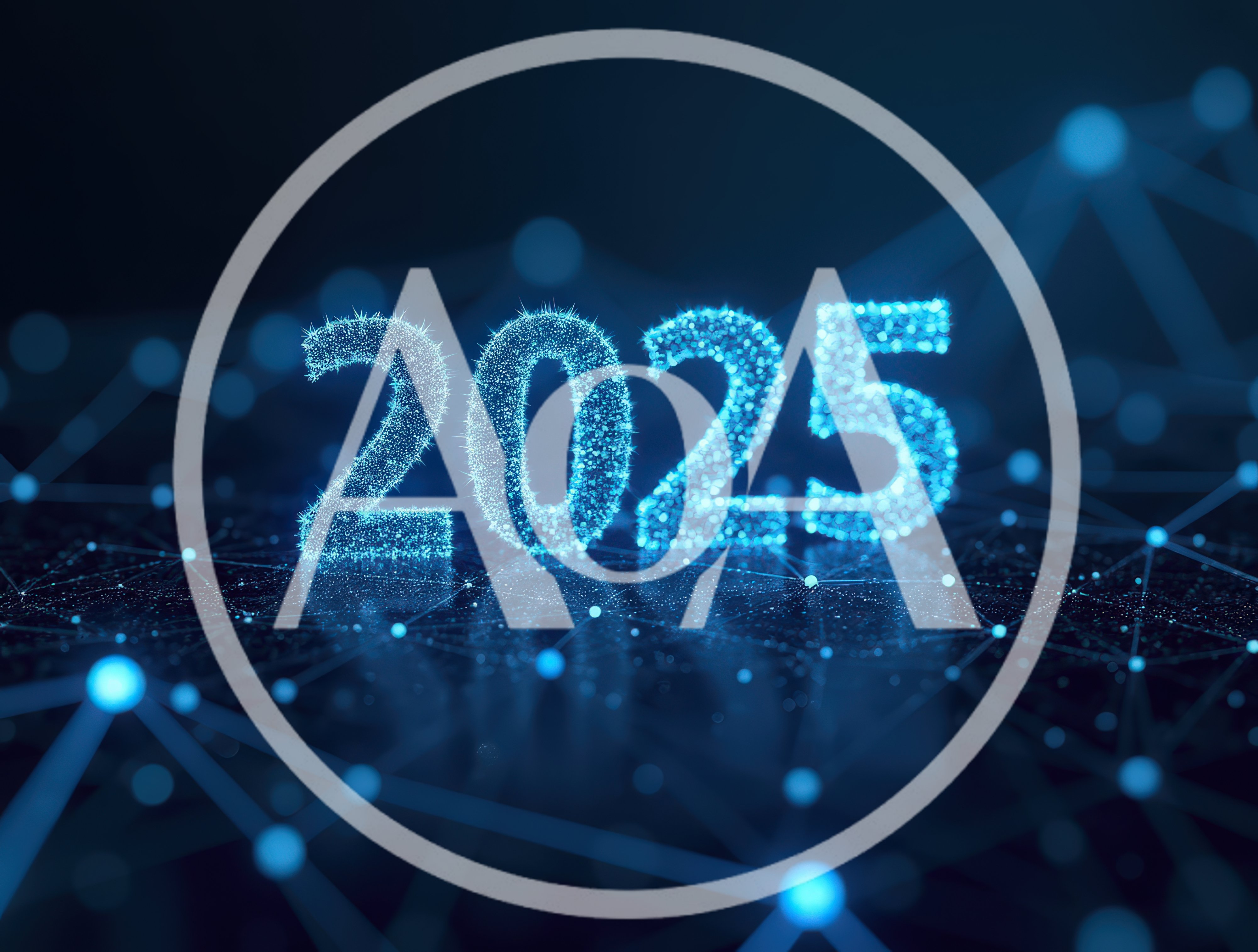 Digital 2025 New Year Celebration Concept