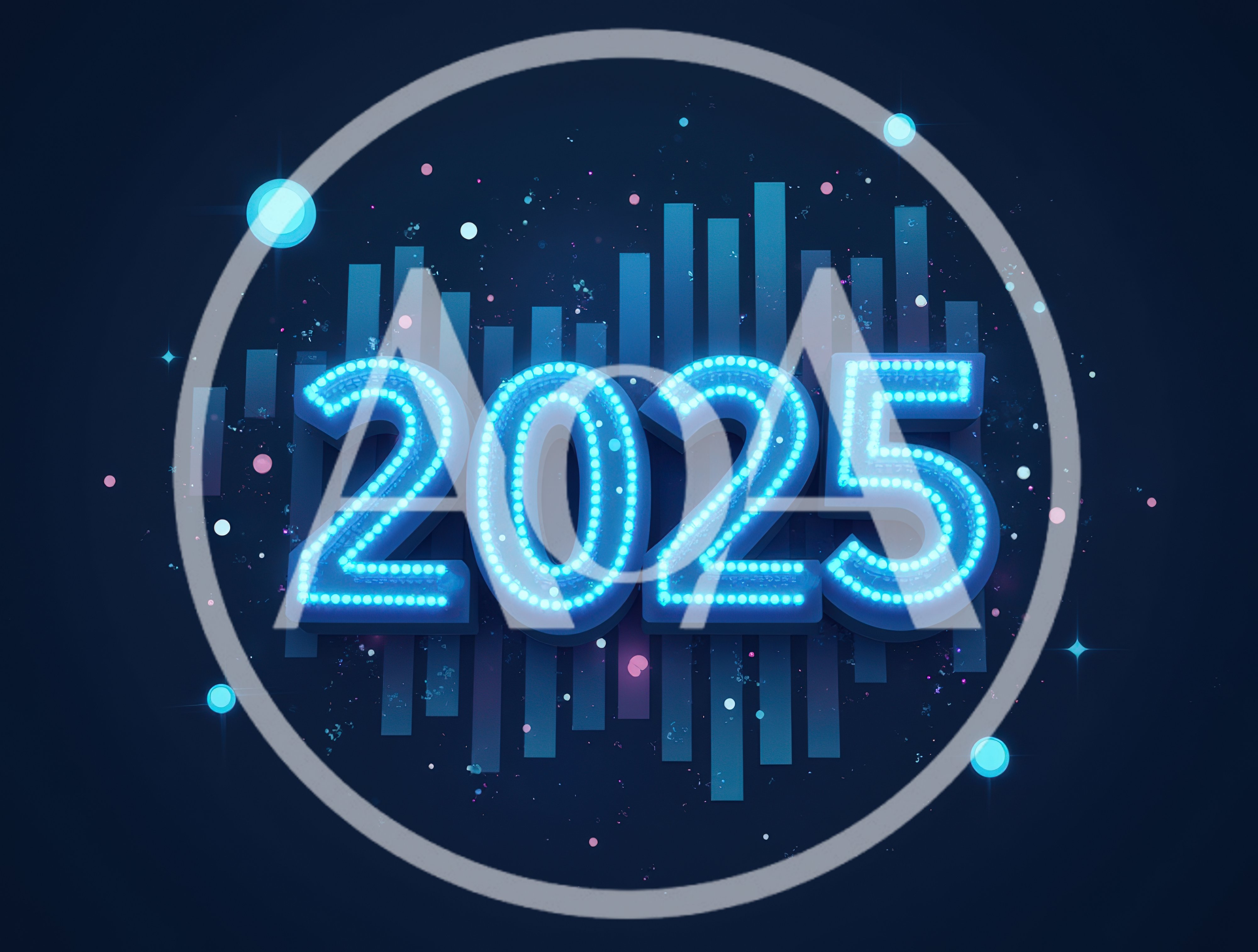 Neon 2025 New Year Celebration Graphic