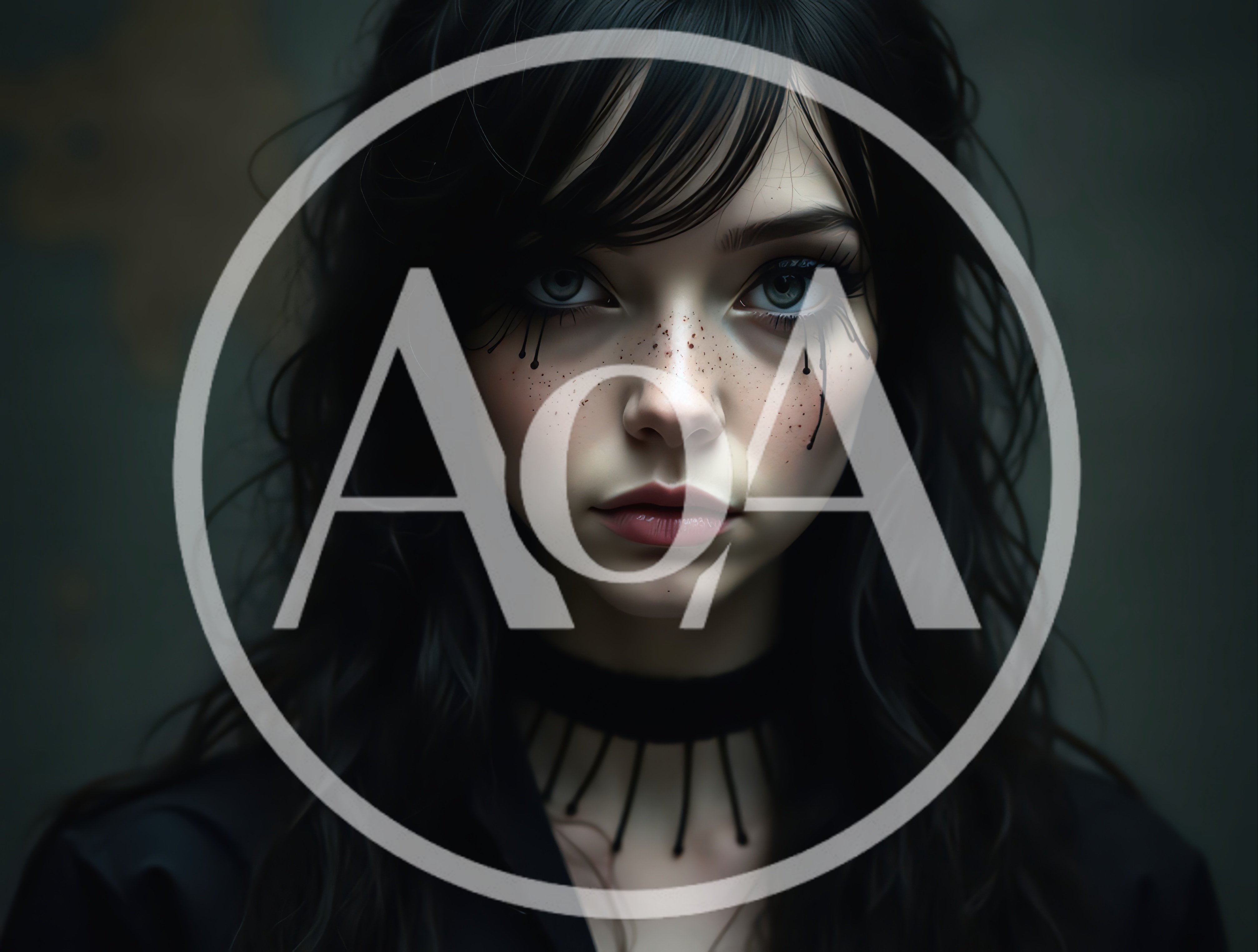 Portrait Of A Young Woman With Gothic Makeup