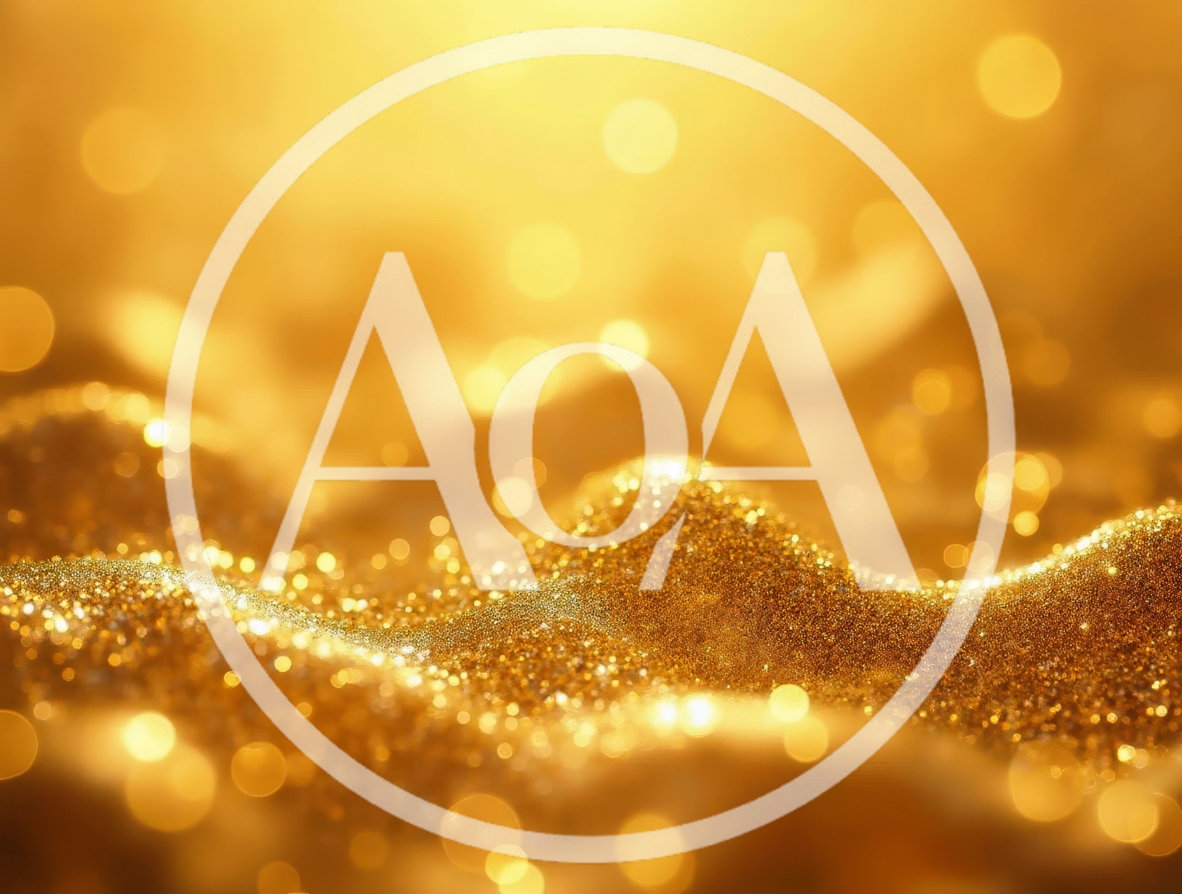 Abstract Golden Glitter Waves Background