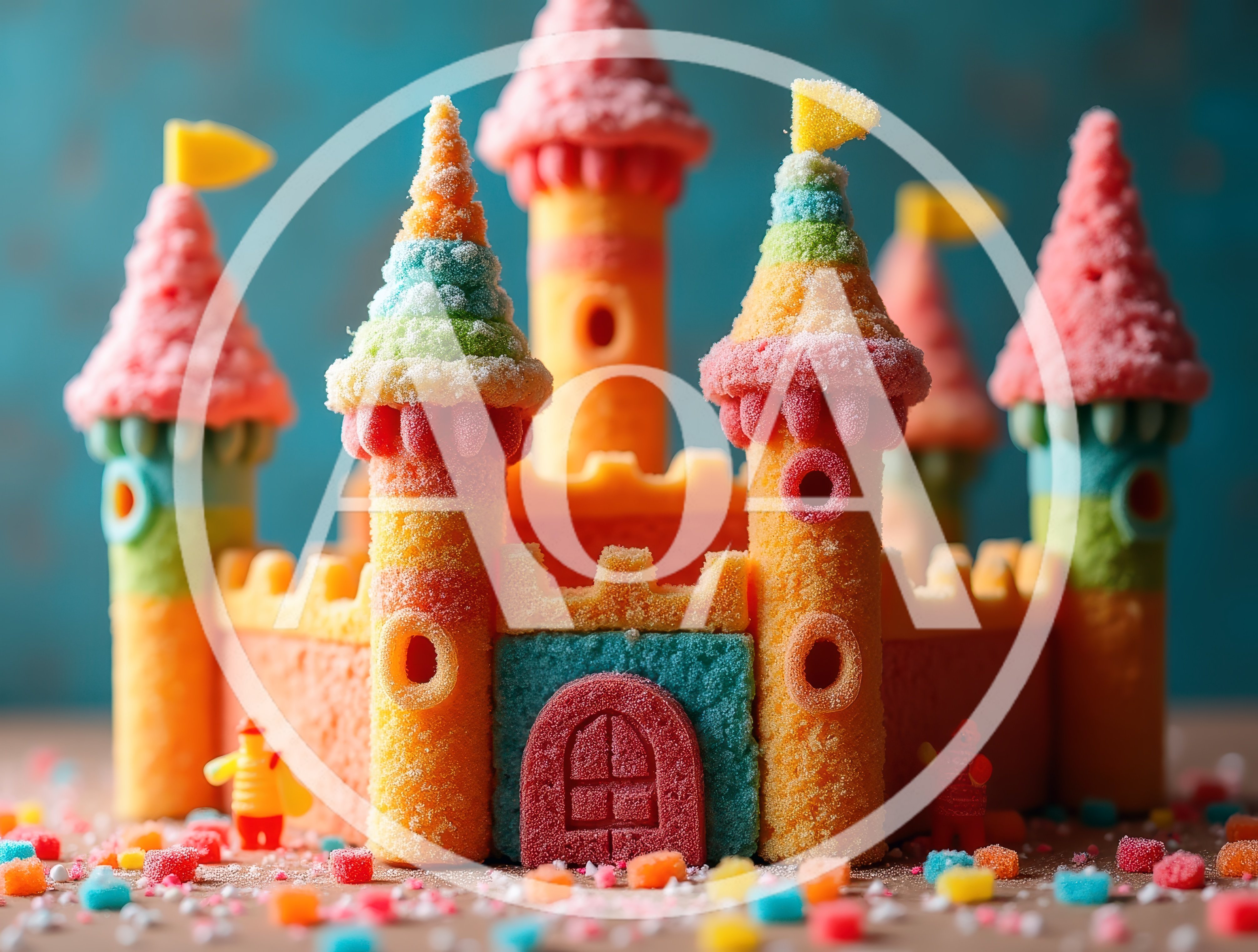 Candy Castle Made Of Sugary Sweets