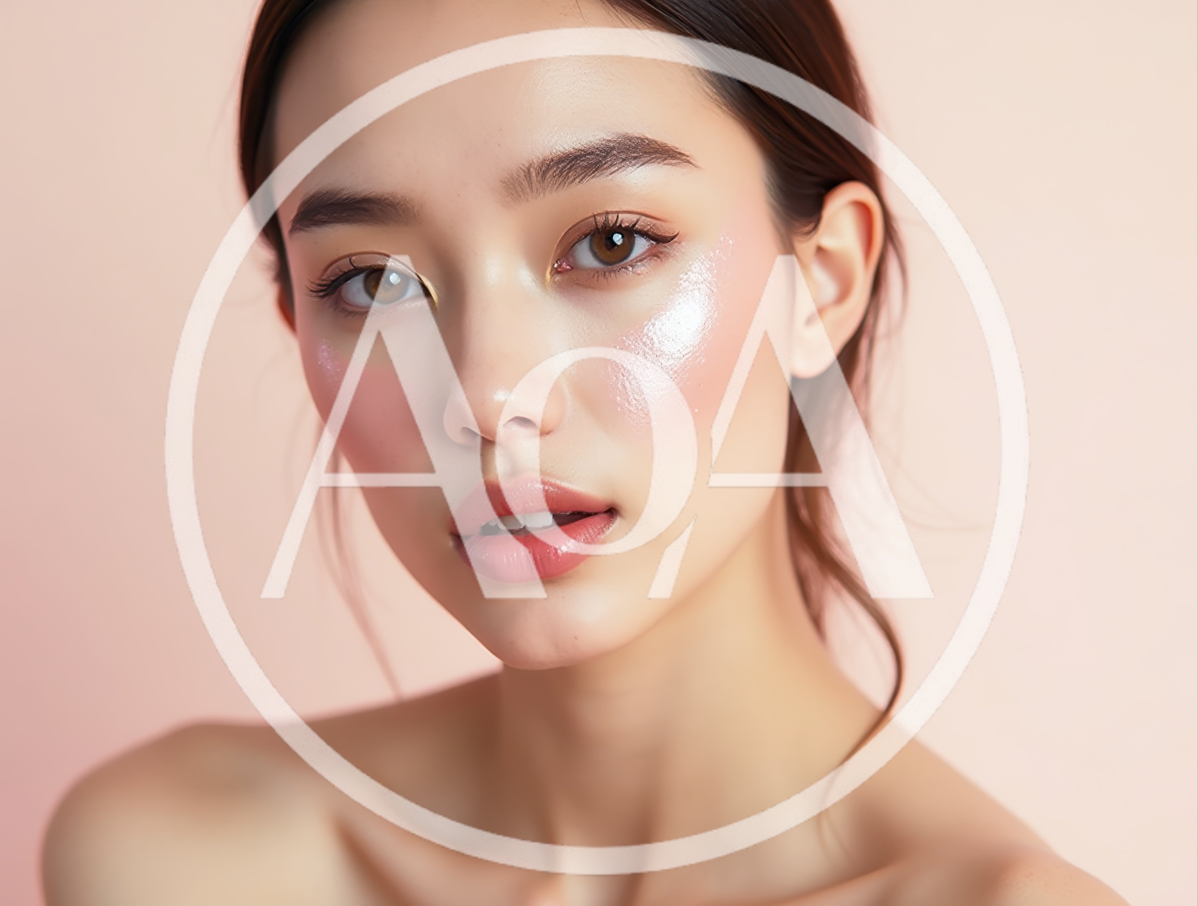 Portrait Of A Young Asian Woman With Glowing Makeup
