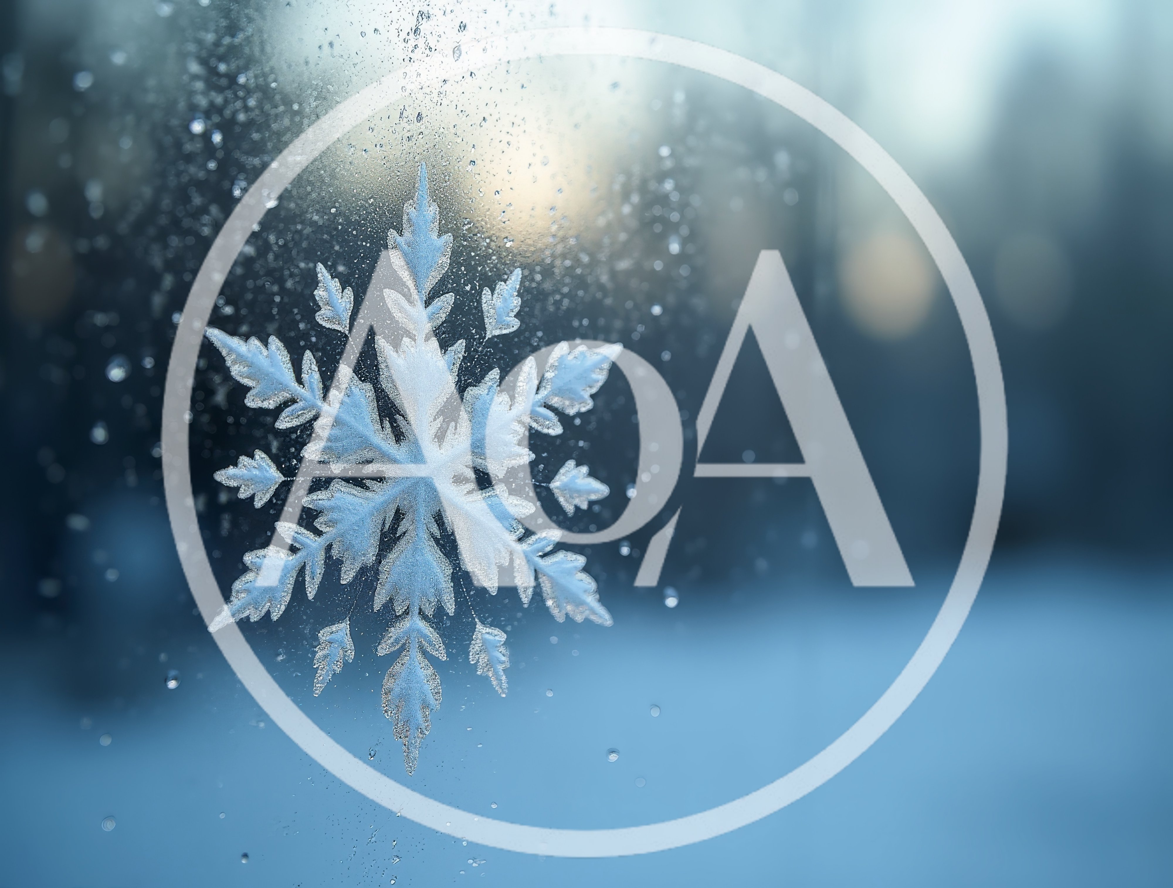 Frosty Snowflake Pattern On A Cold Windowpane