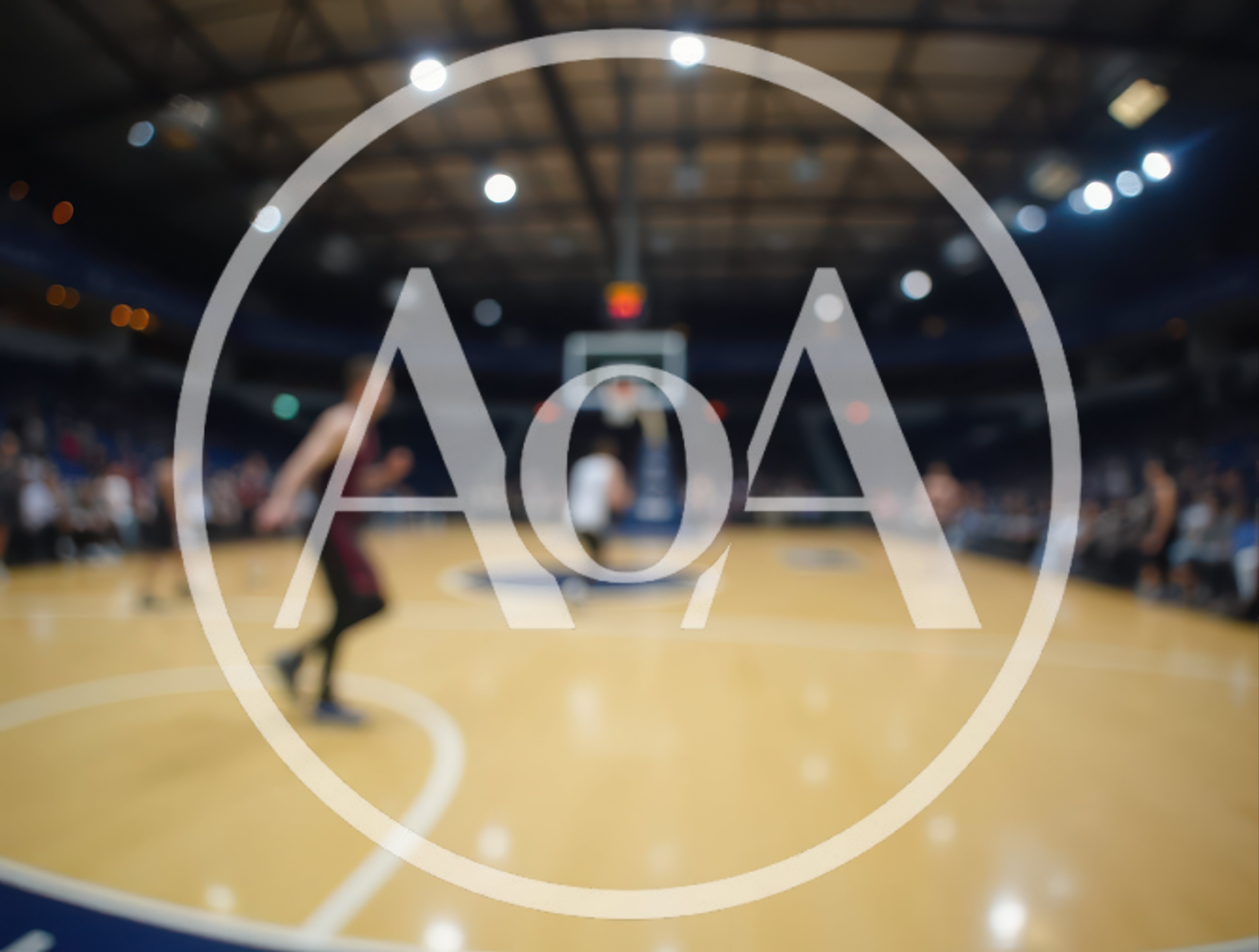 Blurred Basketball Players In A Professional Indoor Arena