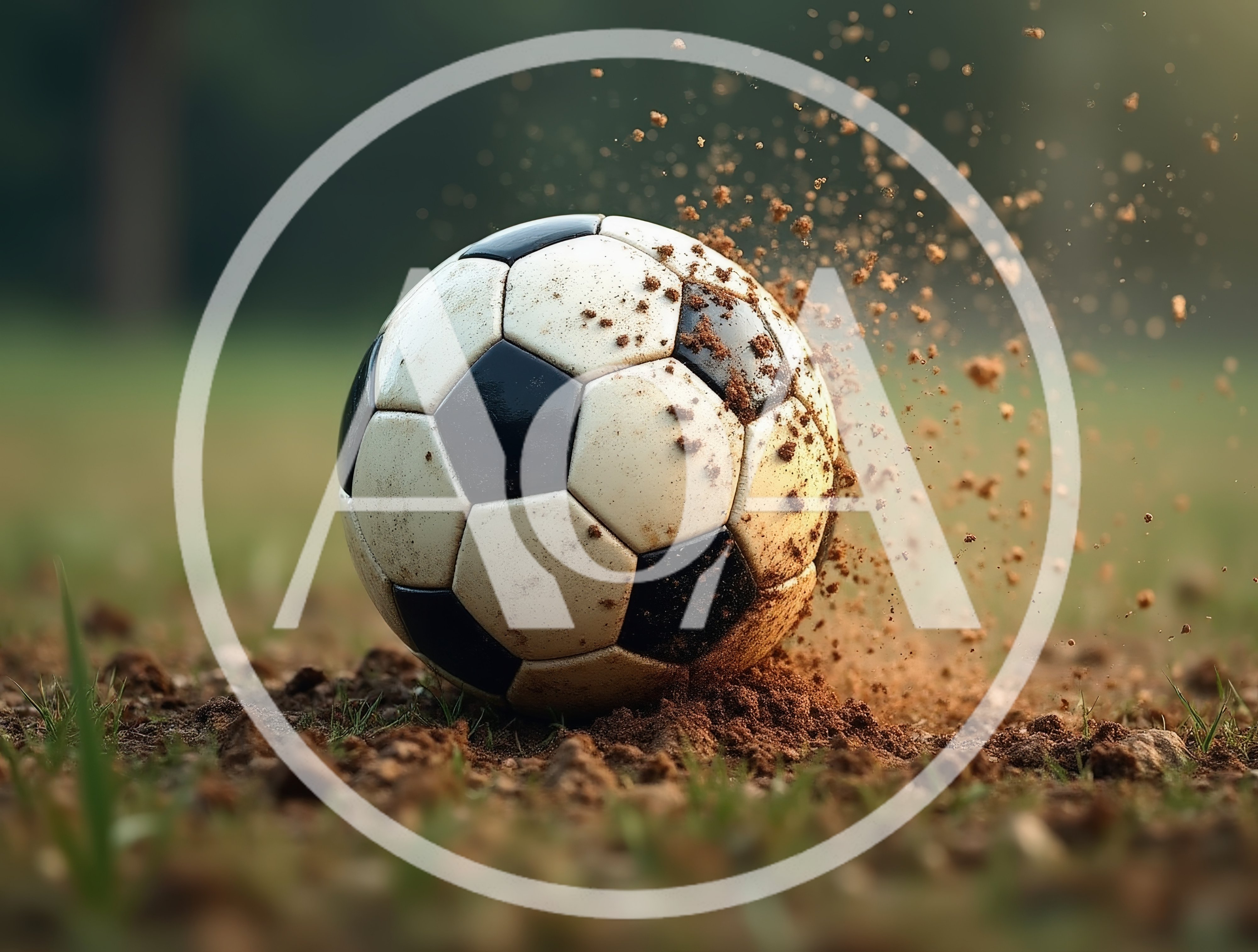Soccer Ball Impacting Dirt Ground