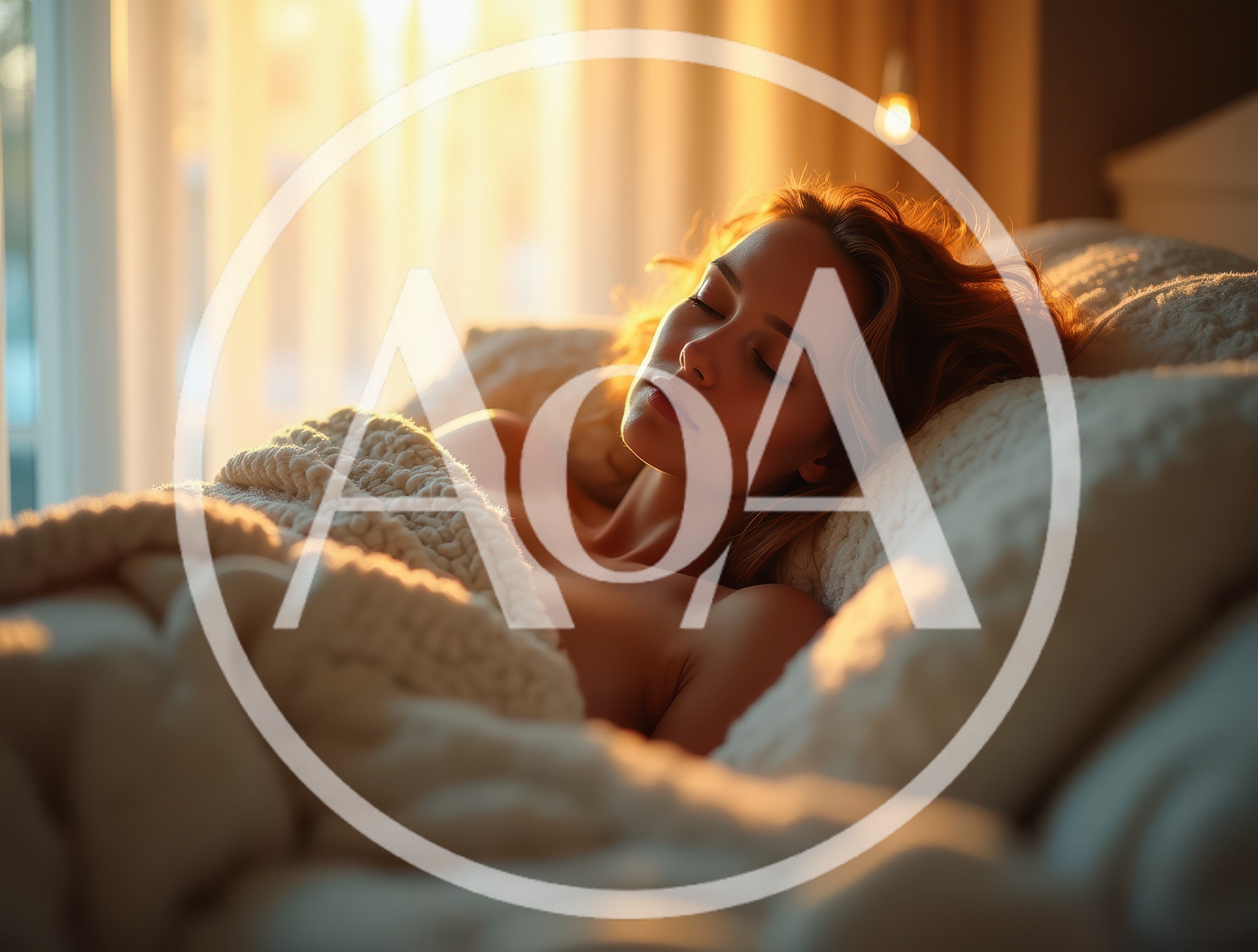 Young Woman Sleeping Peacefully In A Sunlit Bedroom