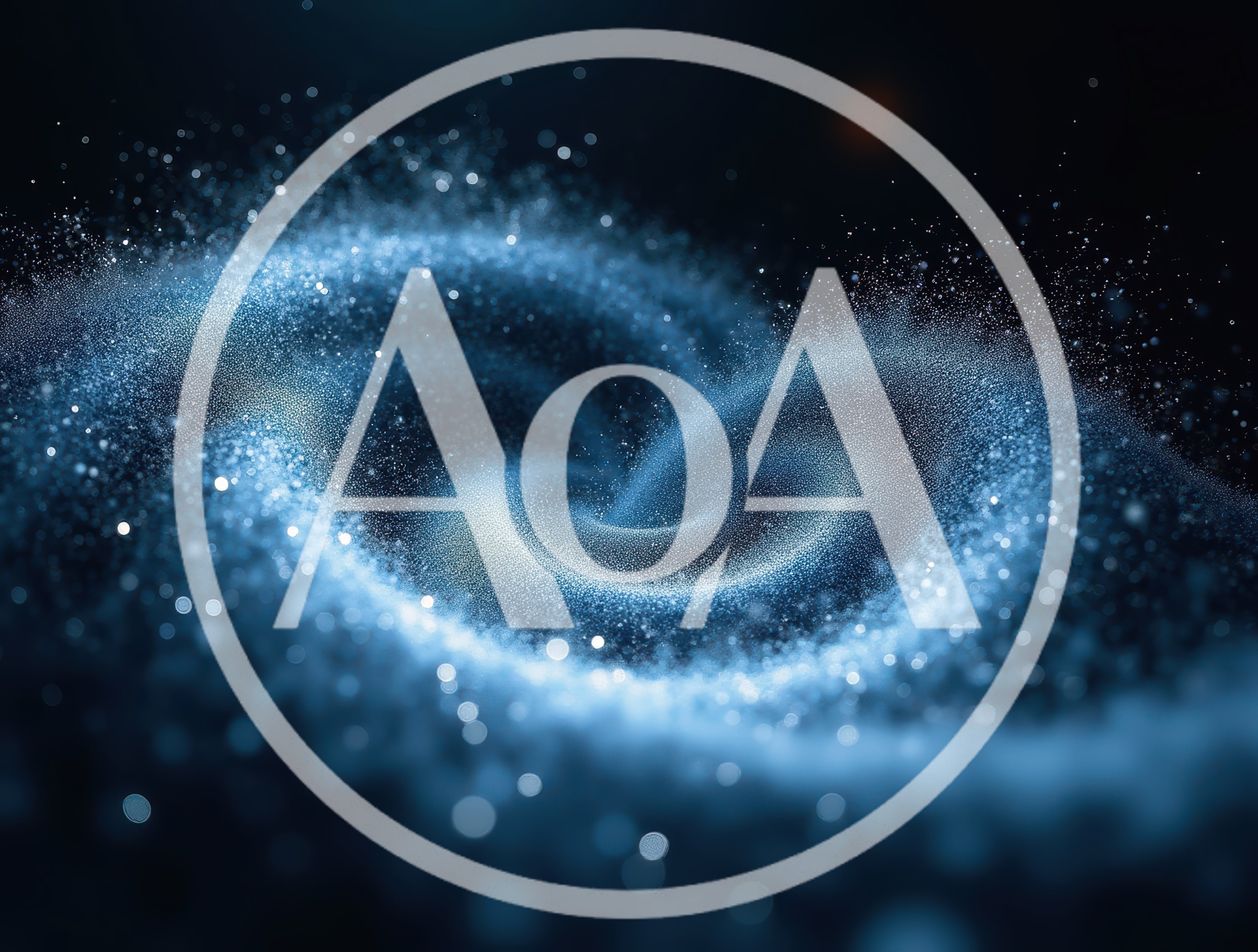 Abstract Blue Particle Swirl Motion Background