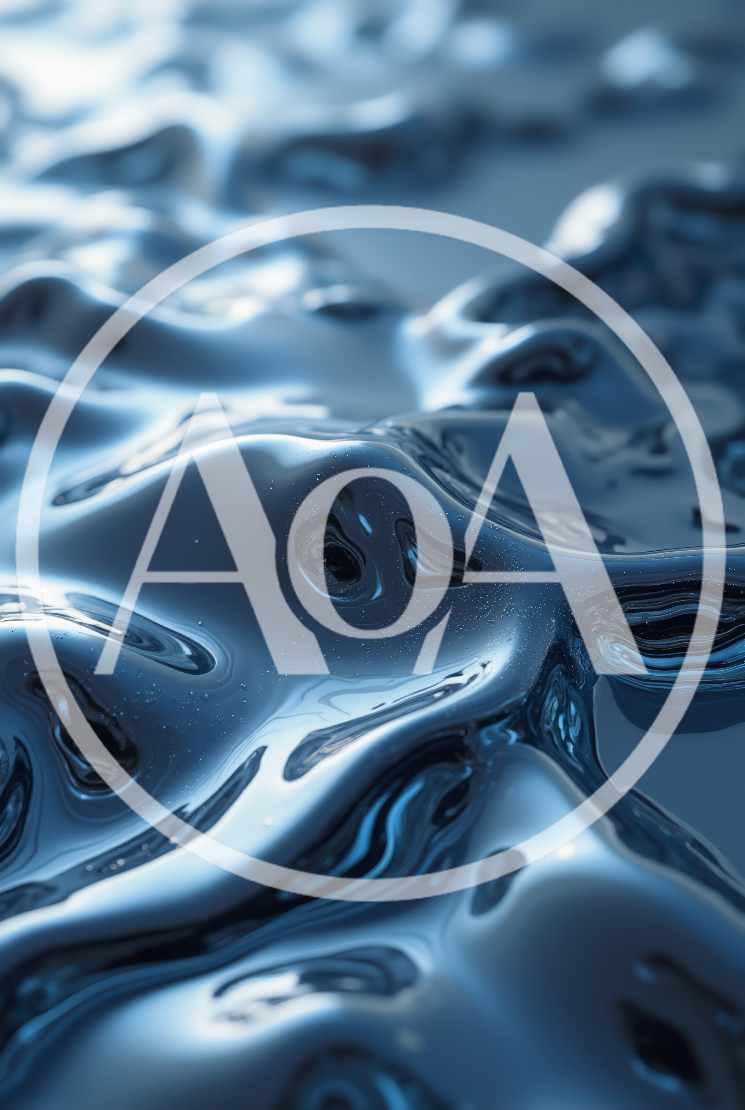 Abstract Liquid Metal Surface With Rippling Waves