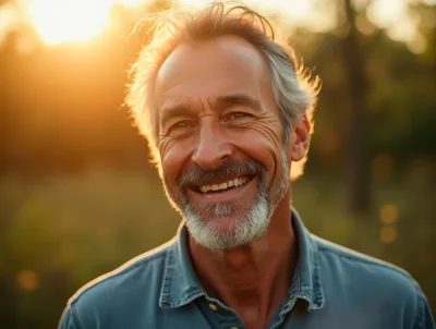 Portrait Of A Smiling Mature Man Outdoors
