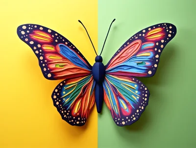 Colorful Decorative Butterfly Wall Art Sculpture