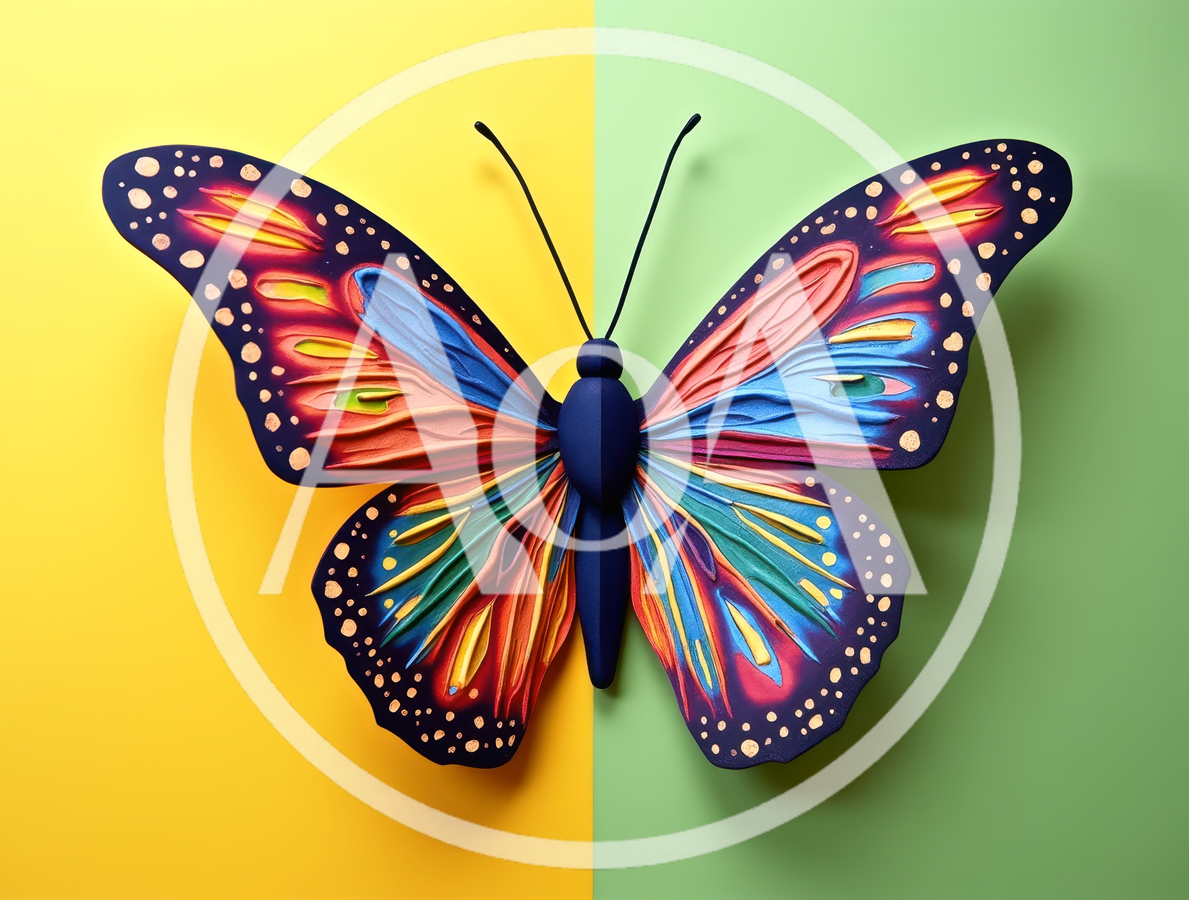 Colorful Decorative Butterfly Wall Art Sculpture