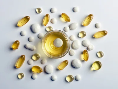 Assorted Dietary Supplements And Fish Oil Capsules