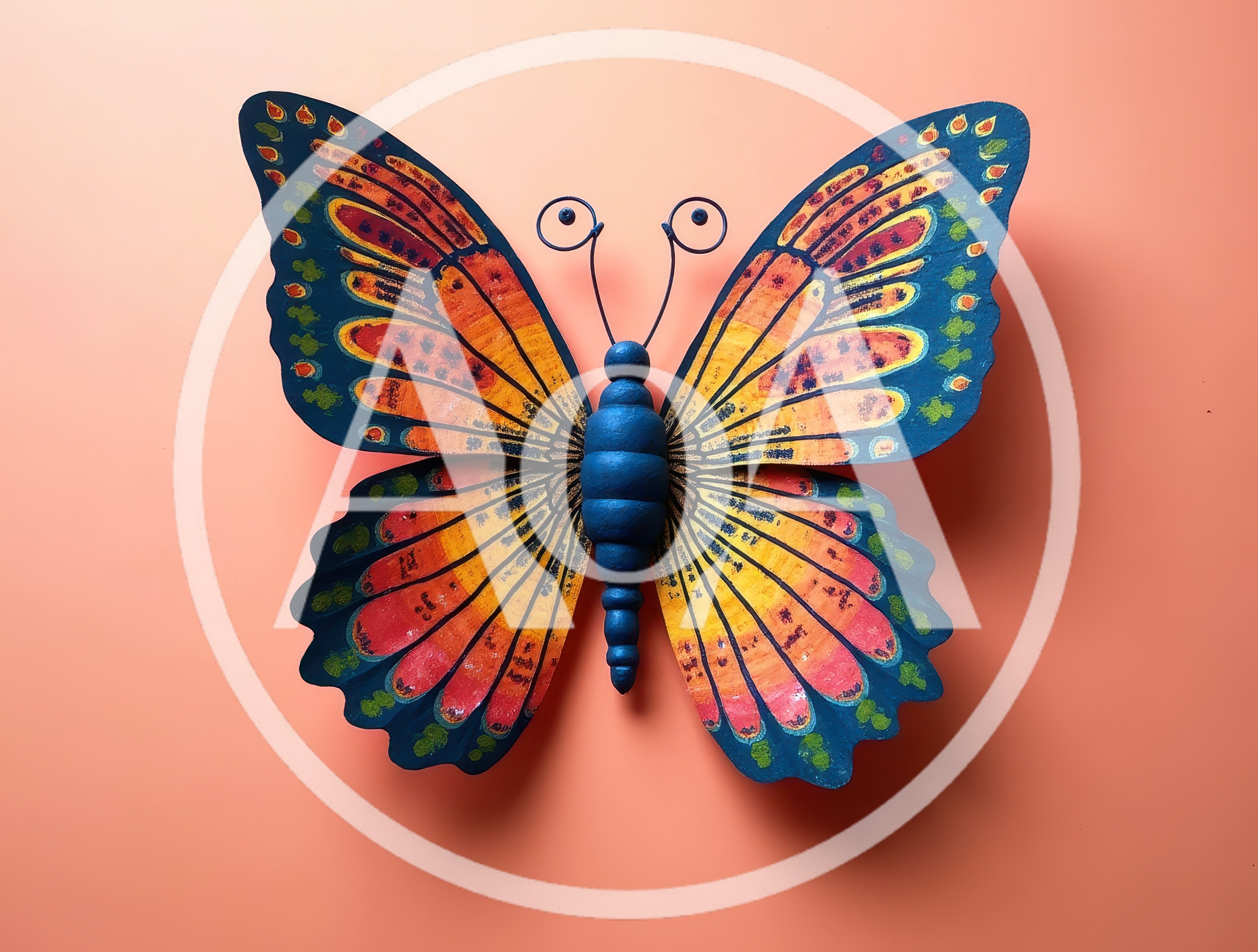Decorative Metal Butterfly Wall Art Ornament