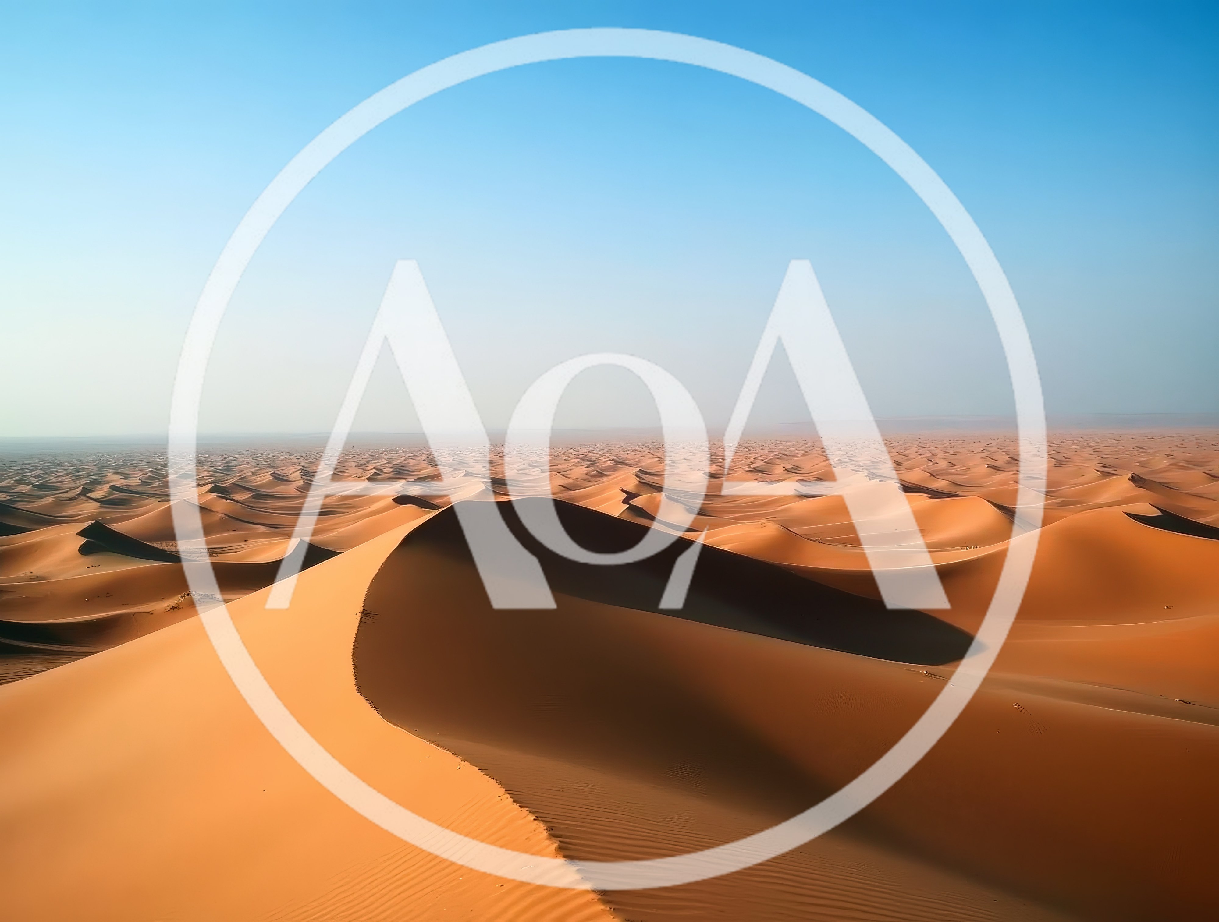 Vast Golden Sand Dunes In The Sahara Desert
