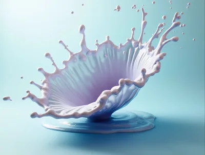 Abstract Pastel Liquid Splash Crown