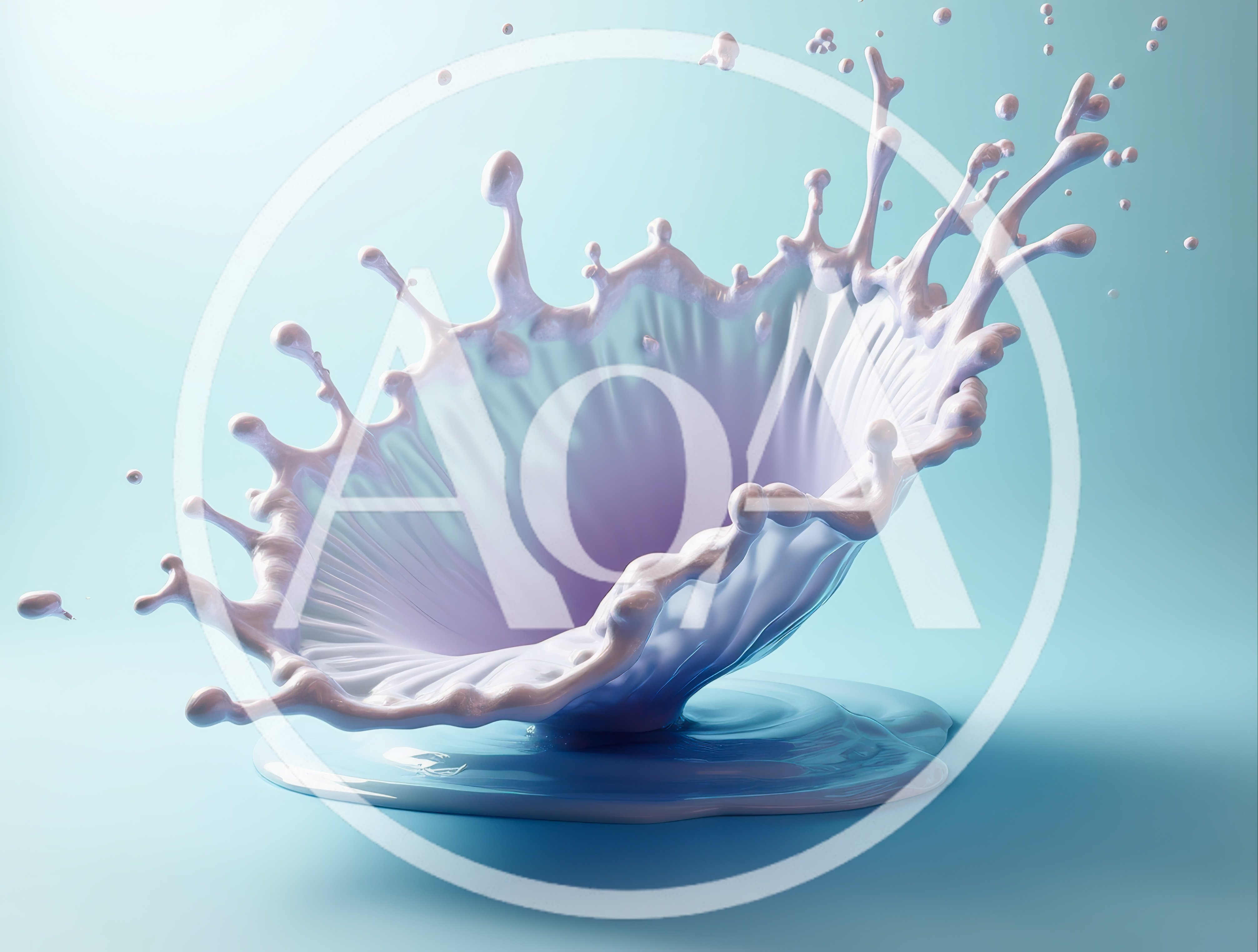 Abstract Pastel Liquid Splash Crown