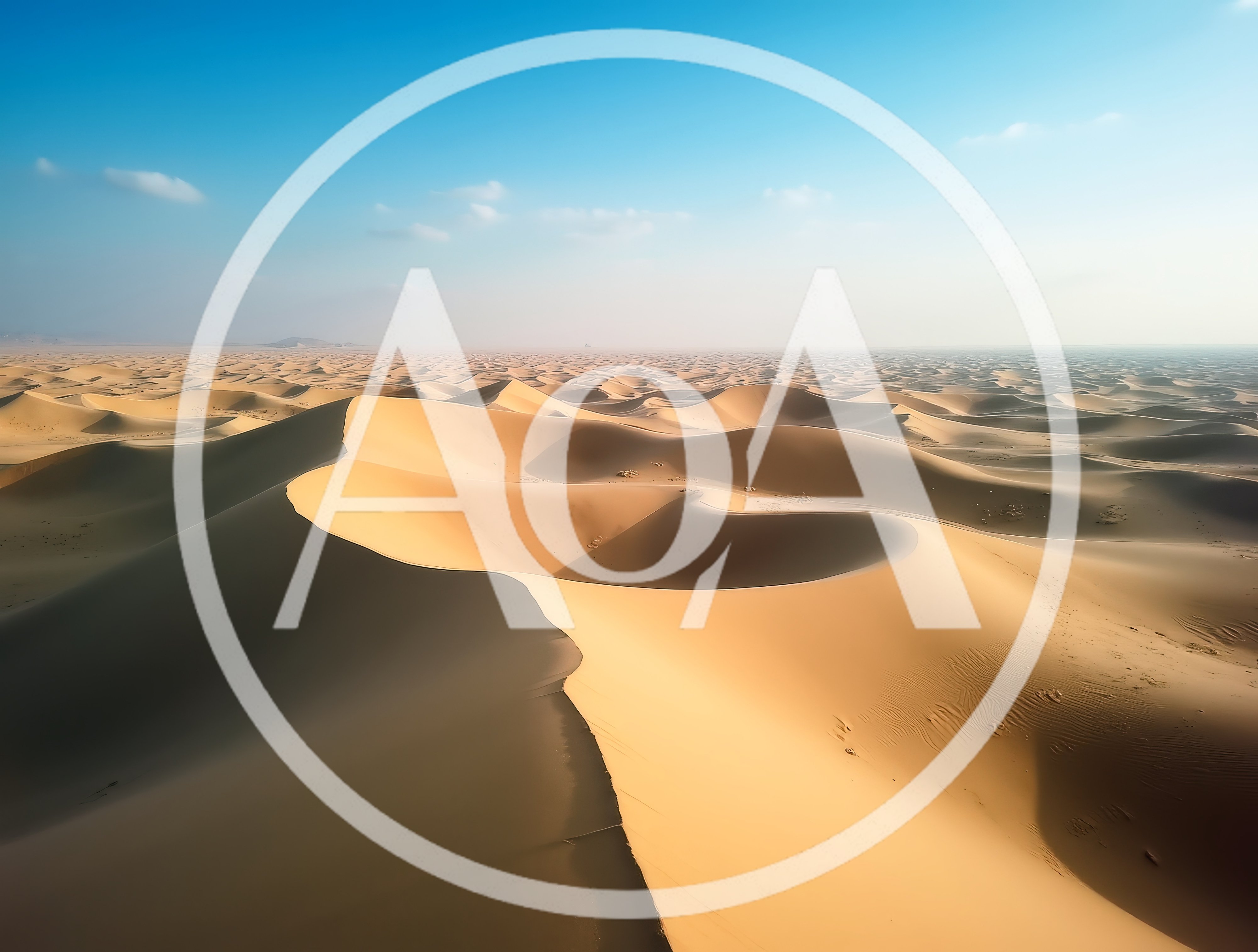 Aerial View Of Vast Desert Sand Dunes