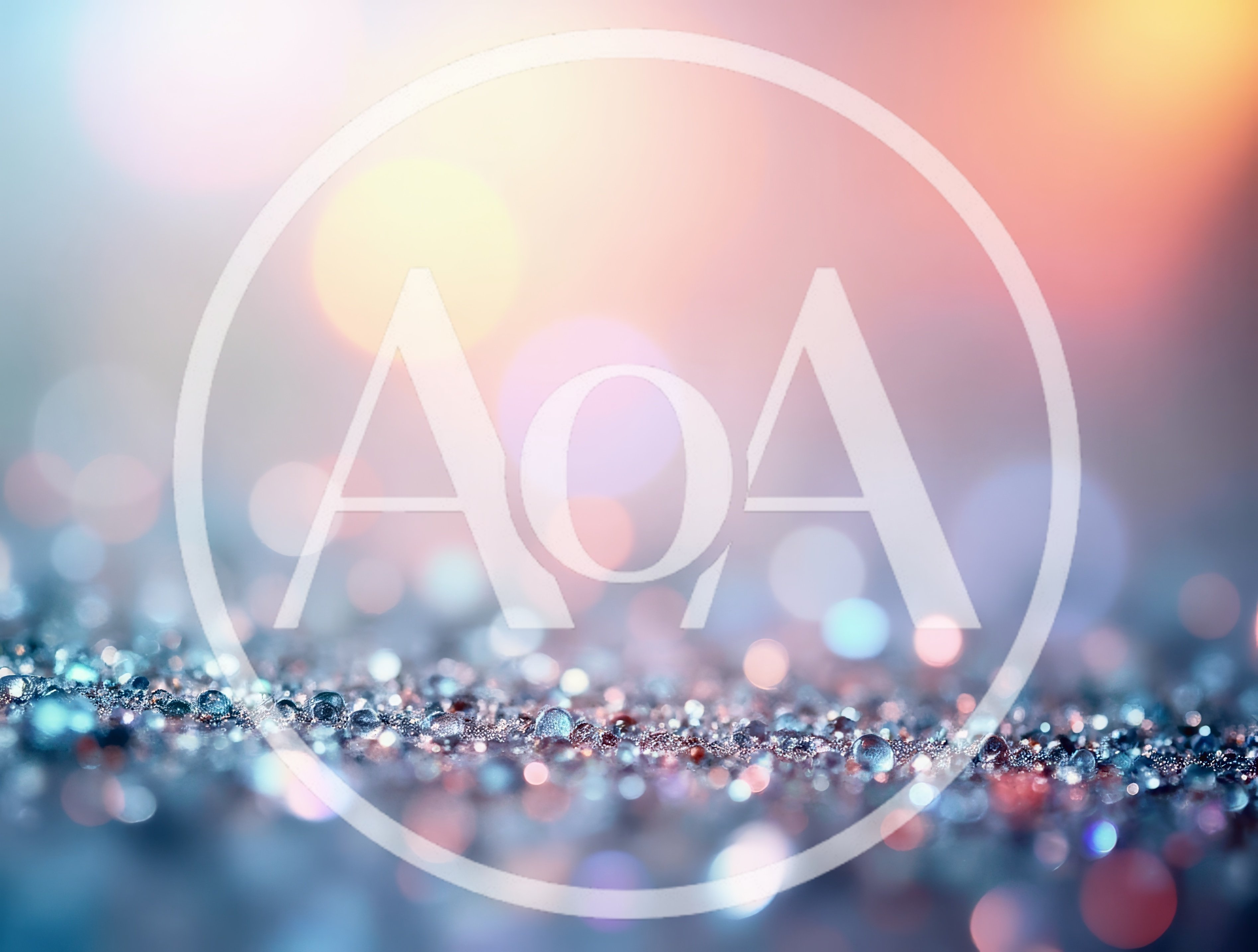 Abstract Background of Sparkling Water Droplets and Bokeh