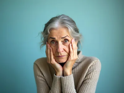 Portrait Of A Concerned Senior Woman