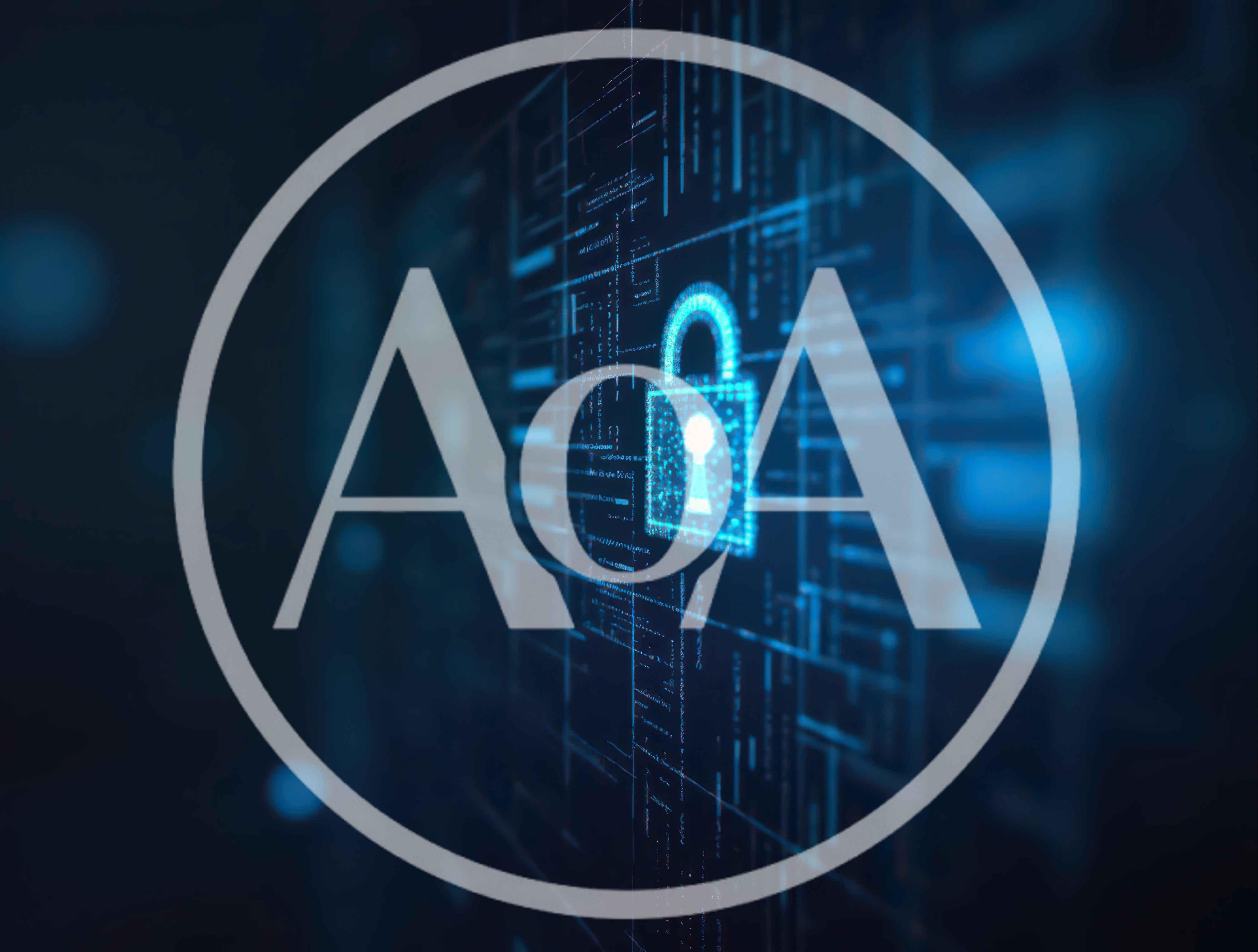 Digital Security Padlock Icon On Cyber Network Background