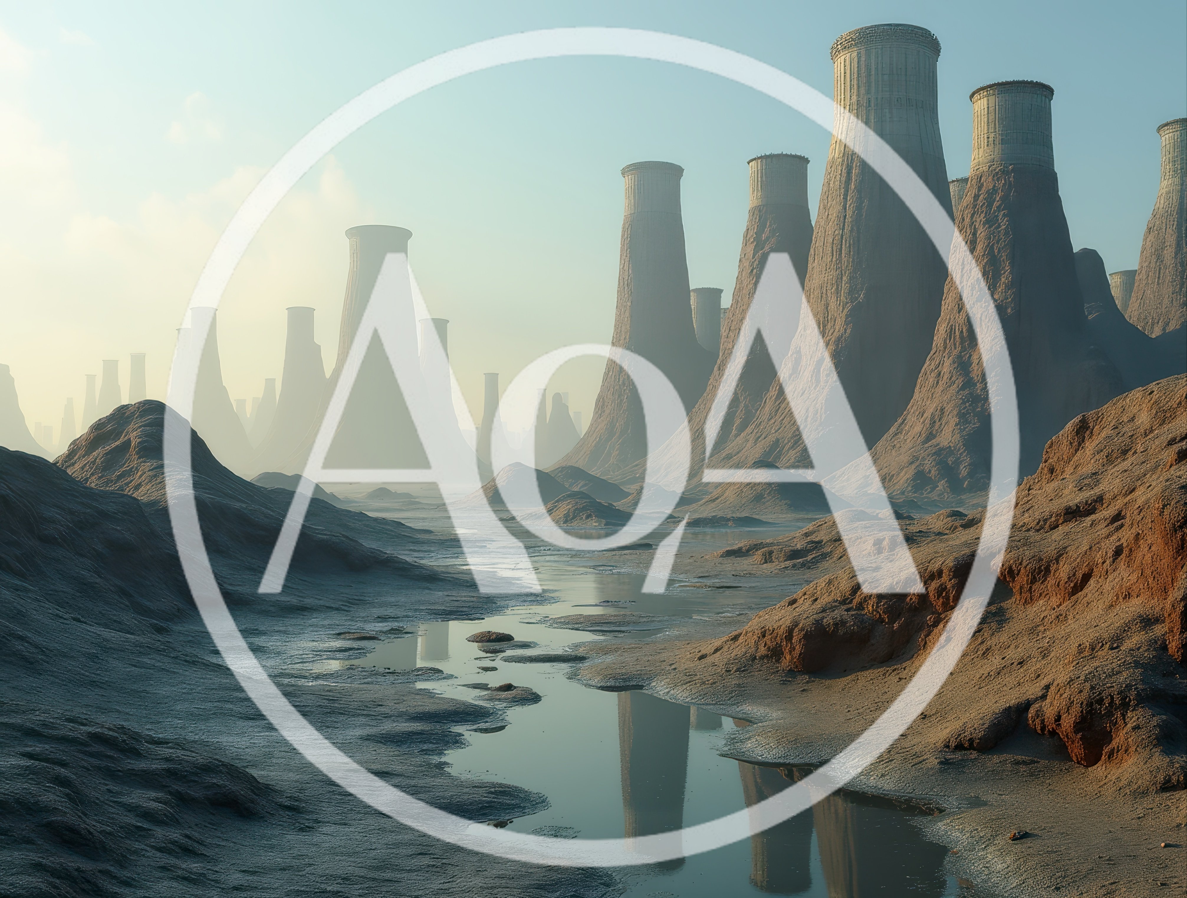 Surreal Alien Landscape With Towering Geological Formations